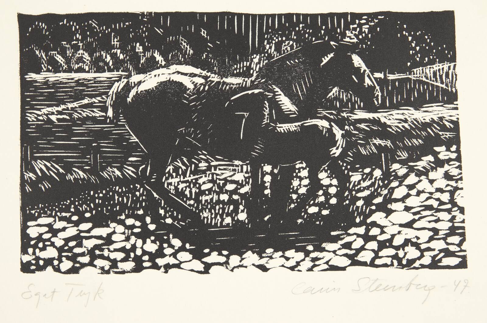 Hoppe med føl, Carin Steenberg, 1947