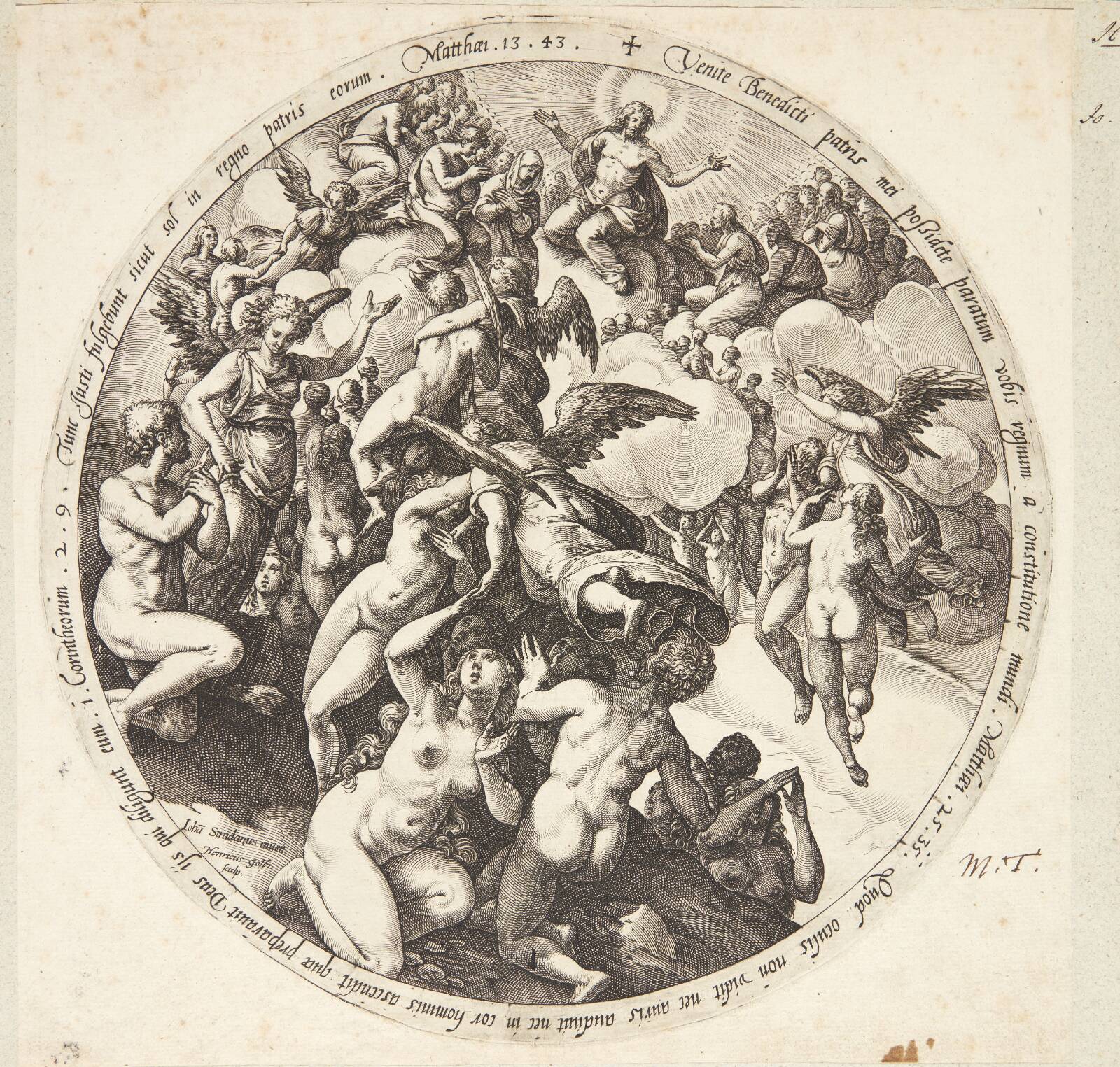 De frelstes optagelse i himlen, Hendrick Goltzius, 1576-1579