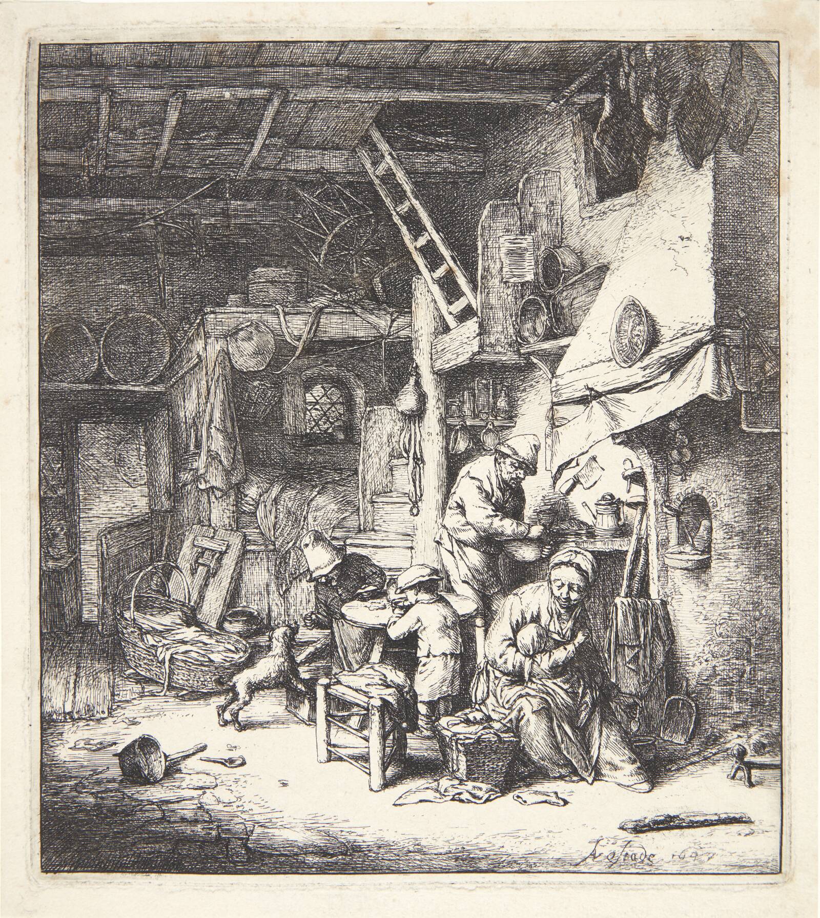 Familien, Adriaen van Ostade, 1647