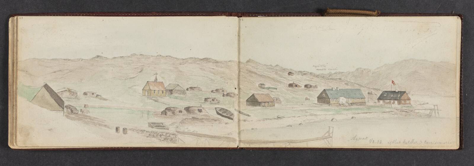Skitse af bygd, Lars Møller, 1883