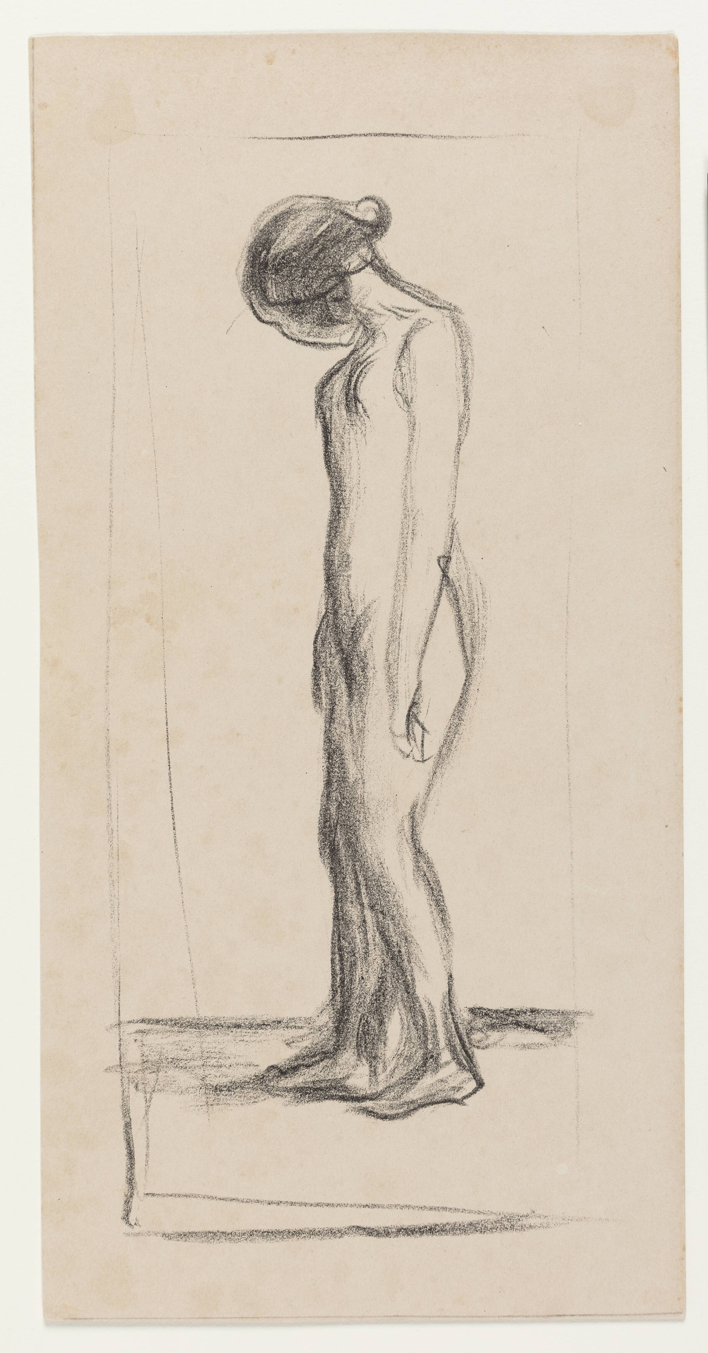 Stående kvindelig model, Edvard Munch, 1908-1909
