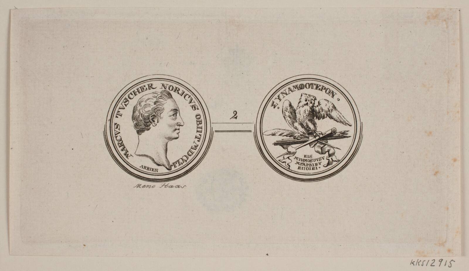 Medaille. Carl Marcus Tuscher, Meno Haas, 1752-1833