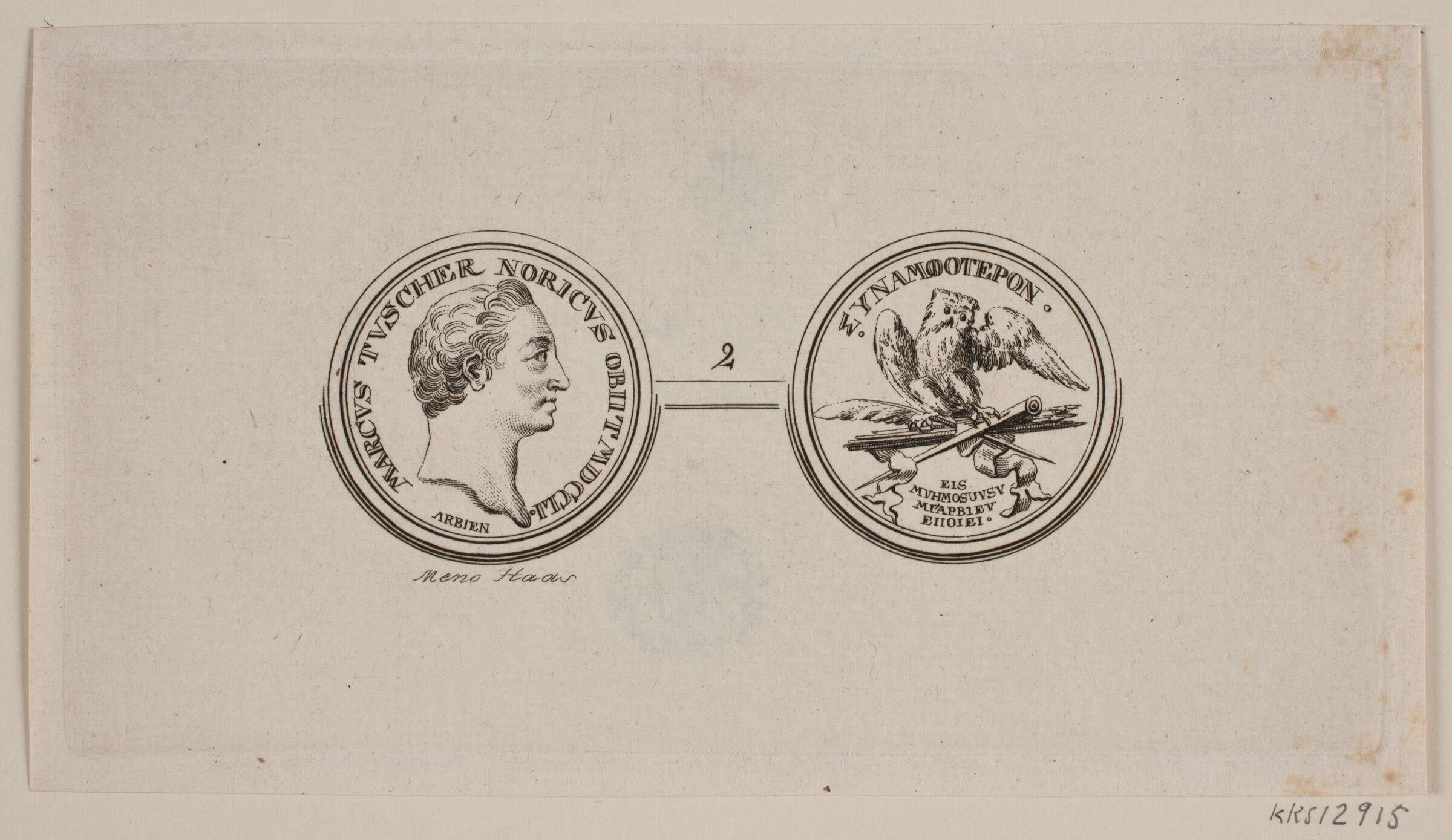 Medaille. Carl Marcus Tuscher, Meno Haas, 1752-1833