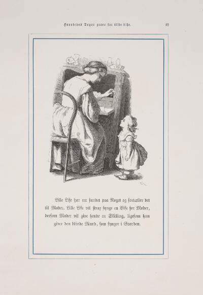 Illustration til "Hvorledes Dagen gaaer for Lille Lise"