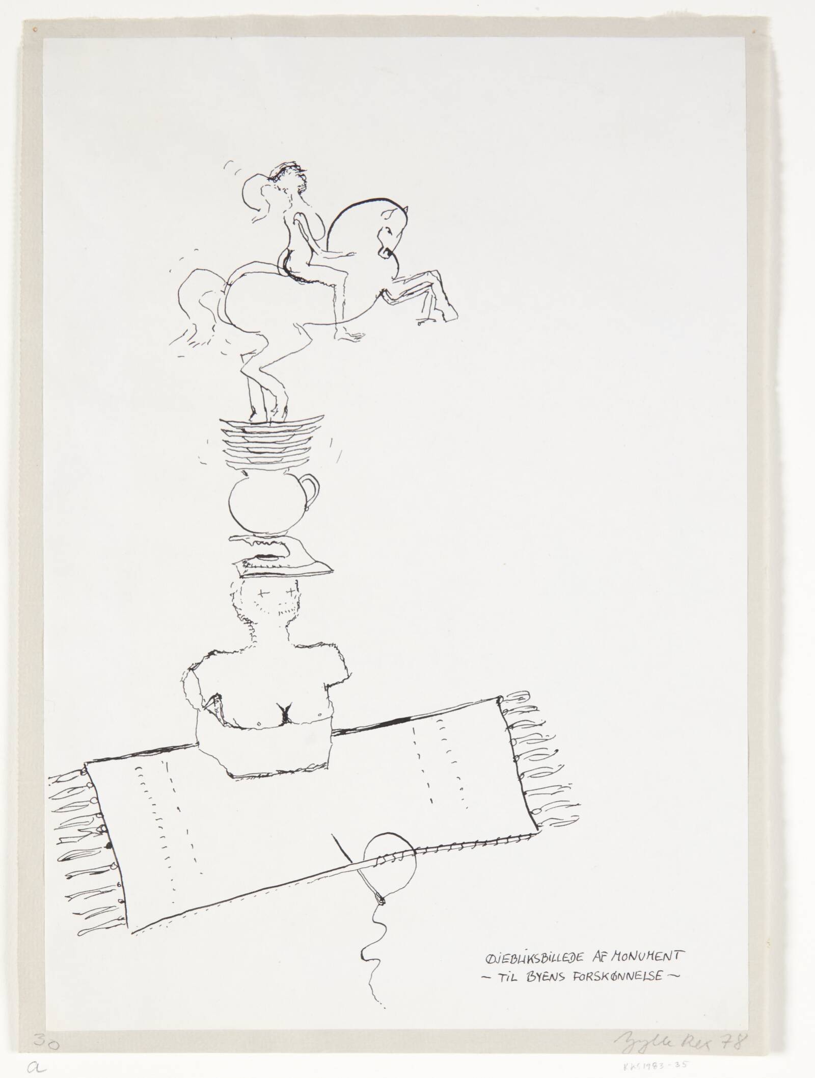 Tegning, Jytte Rex, 1978