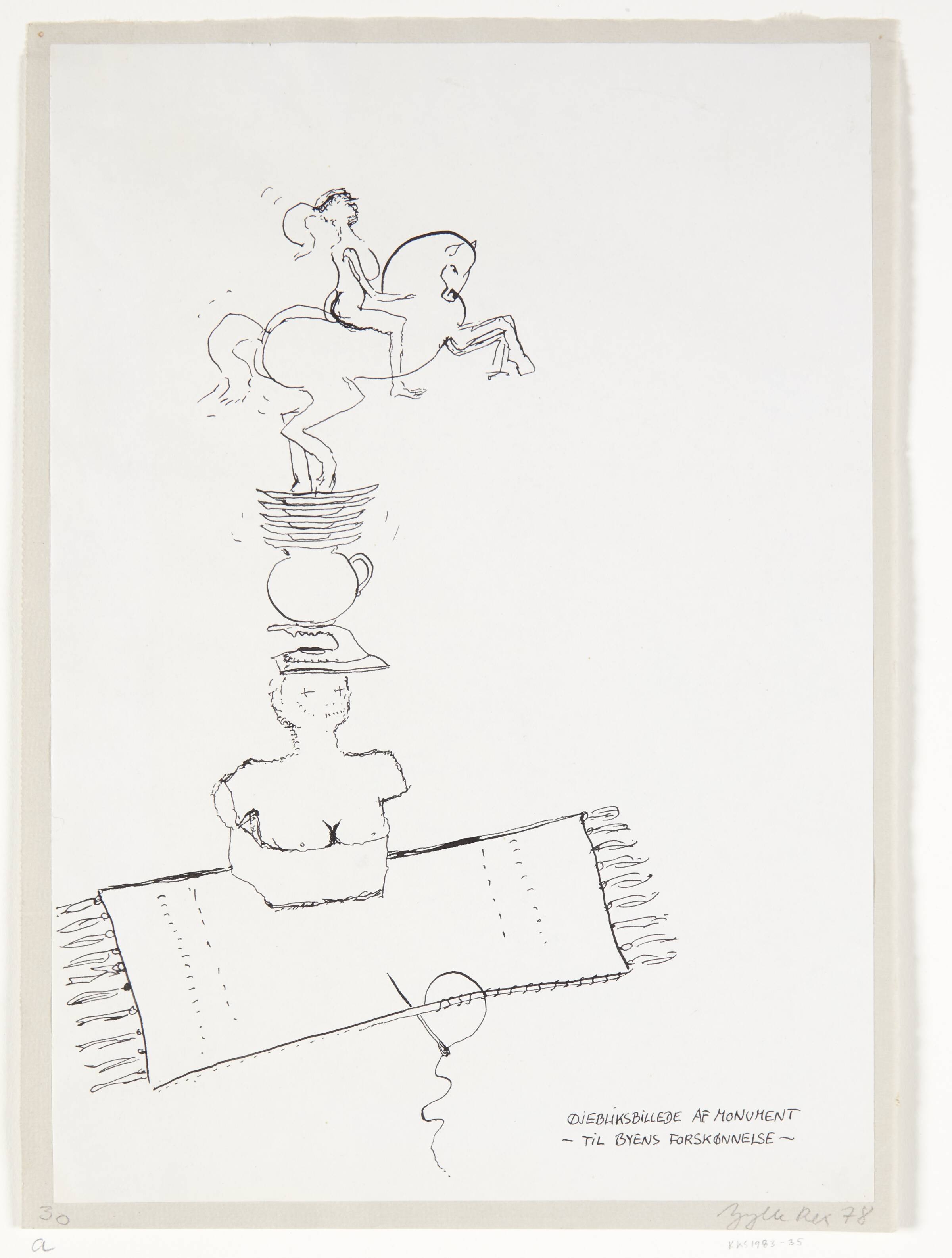 Tegning, Jytte Rex, 1978