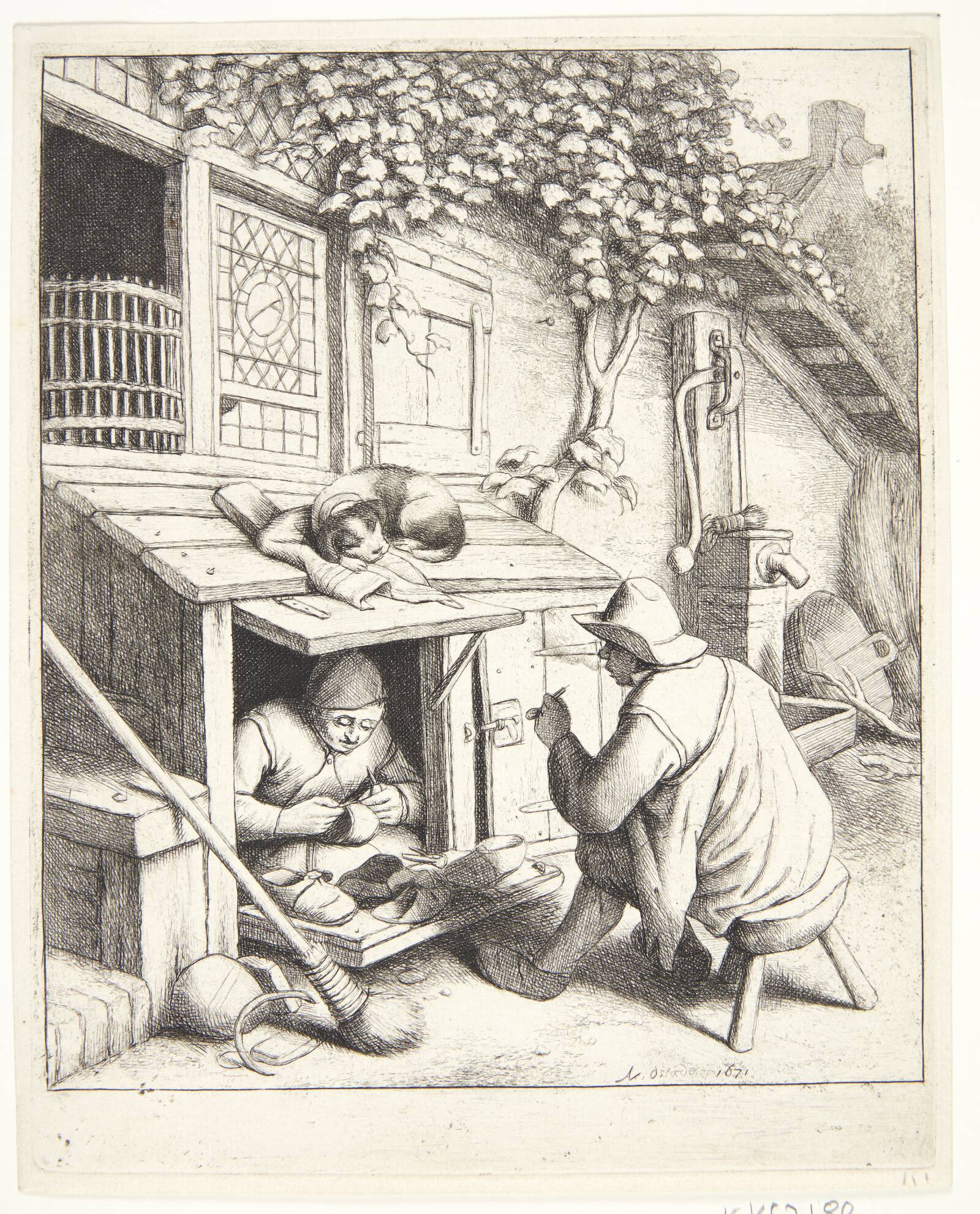 Skomageren, Adriaen van Ostade, 1672