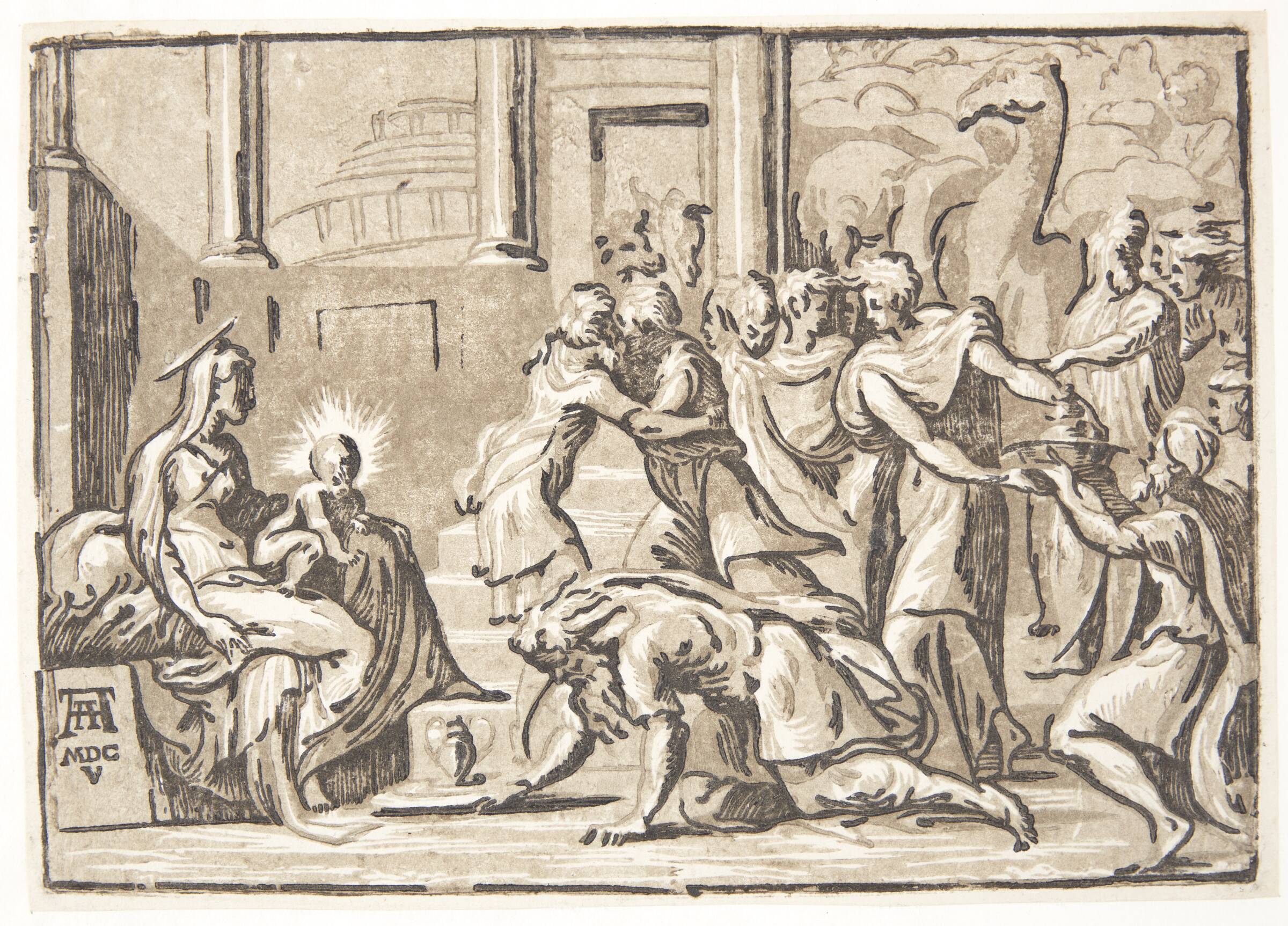 Kristus helbreder de spedalske, Nicolò Vicentino, 1510-1550