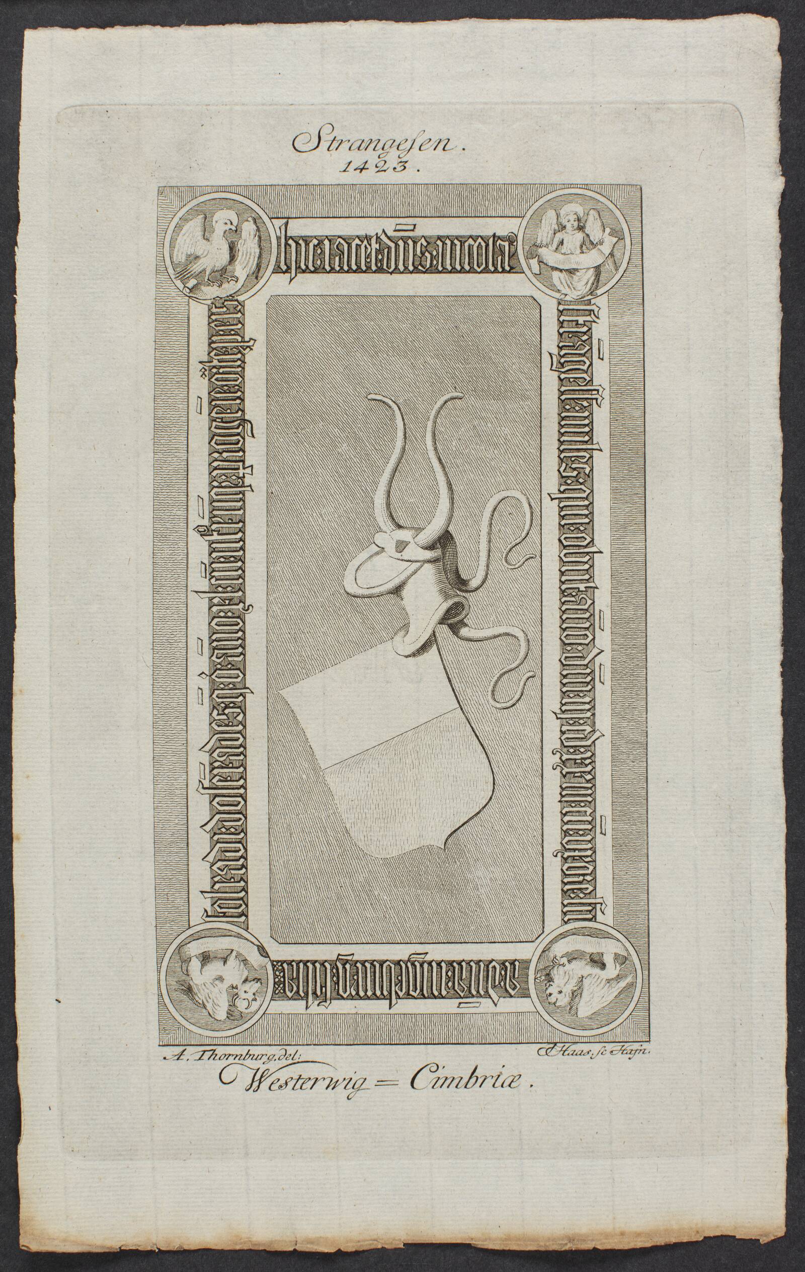 Niels (Jens) Strangesens(?) gravsten, Jonas Haas, 1750-1755