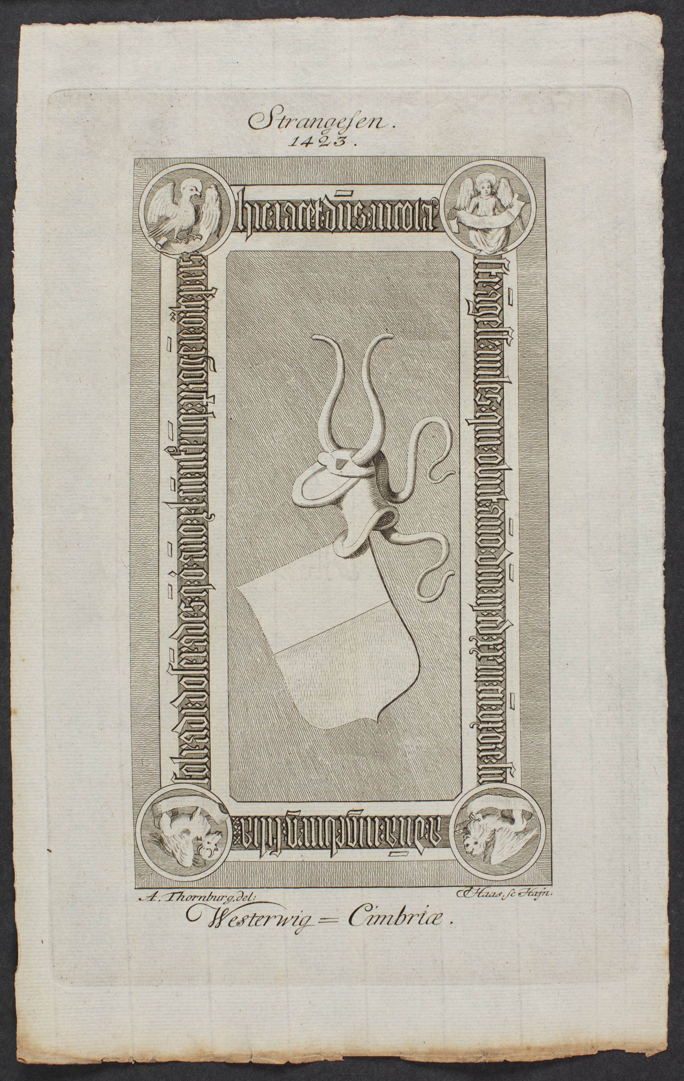 Niels (Jens) Strangesens(?) gravsten, Jonas Haas, 1750-1755