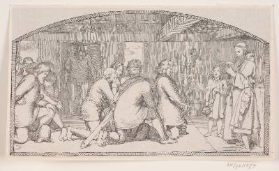 Illustration til Adam Oehlenschlägers digt "De to kirketårne"