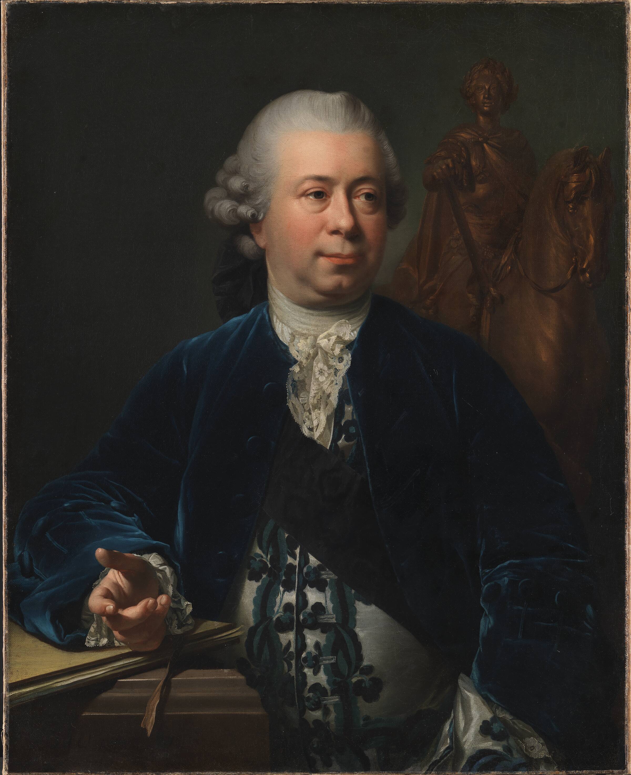 Billedhuggeren Jacques-François-Joseph Saly, Jens Juel, 1772