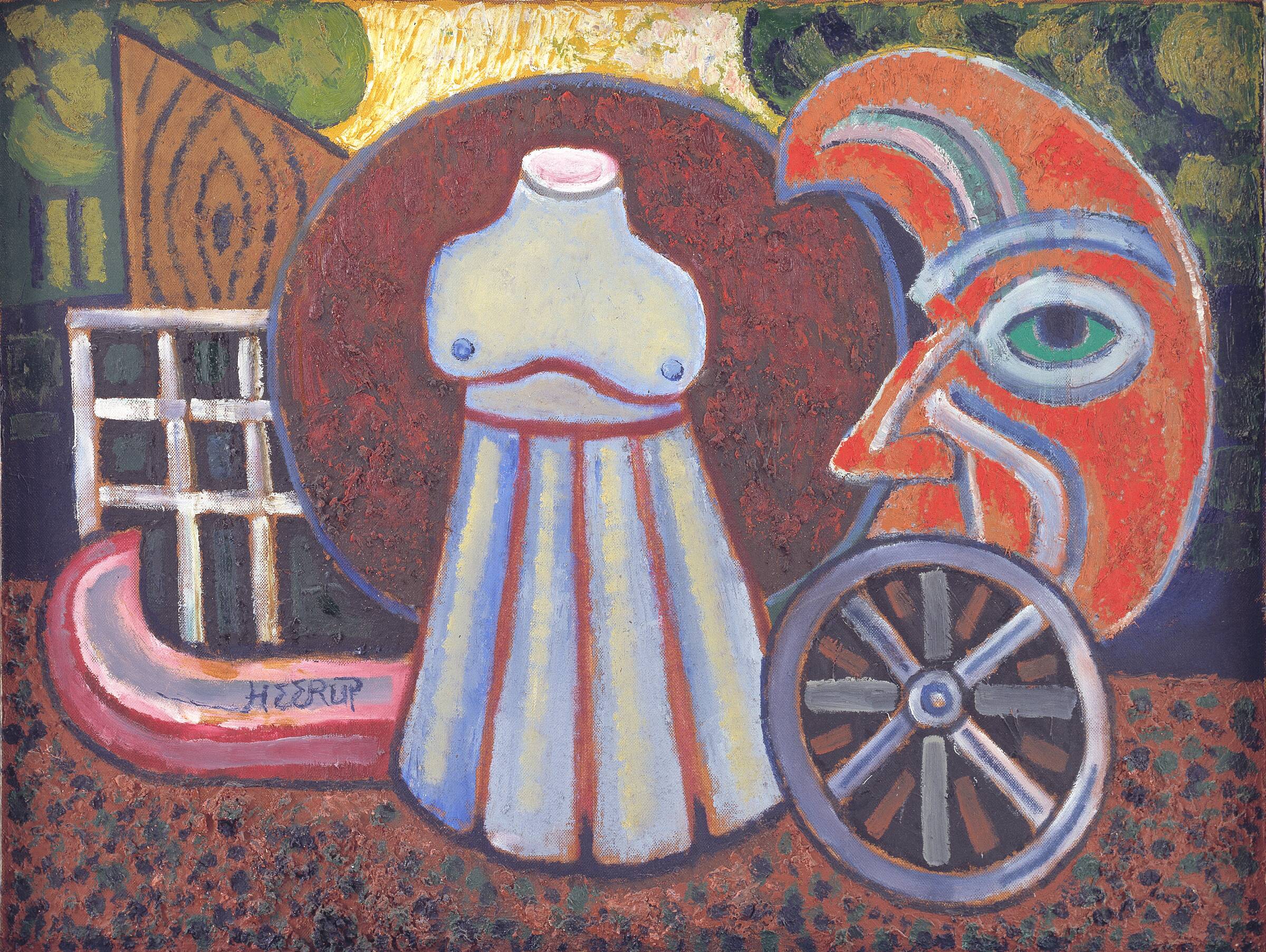 Opstilling med torso, Henry Heerup, 1922-1962