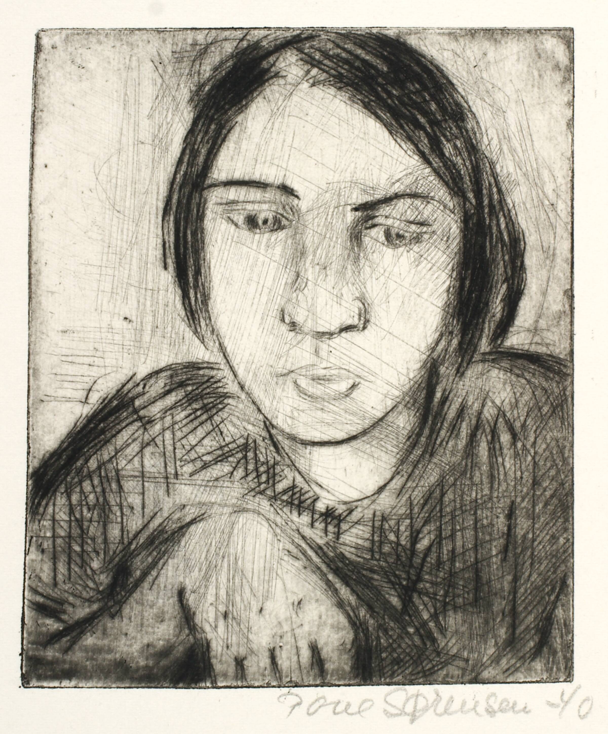 Kvindeportræt, Poul Sørensen, 1940