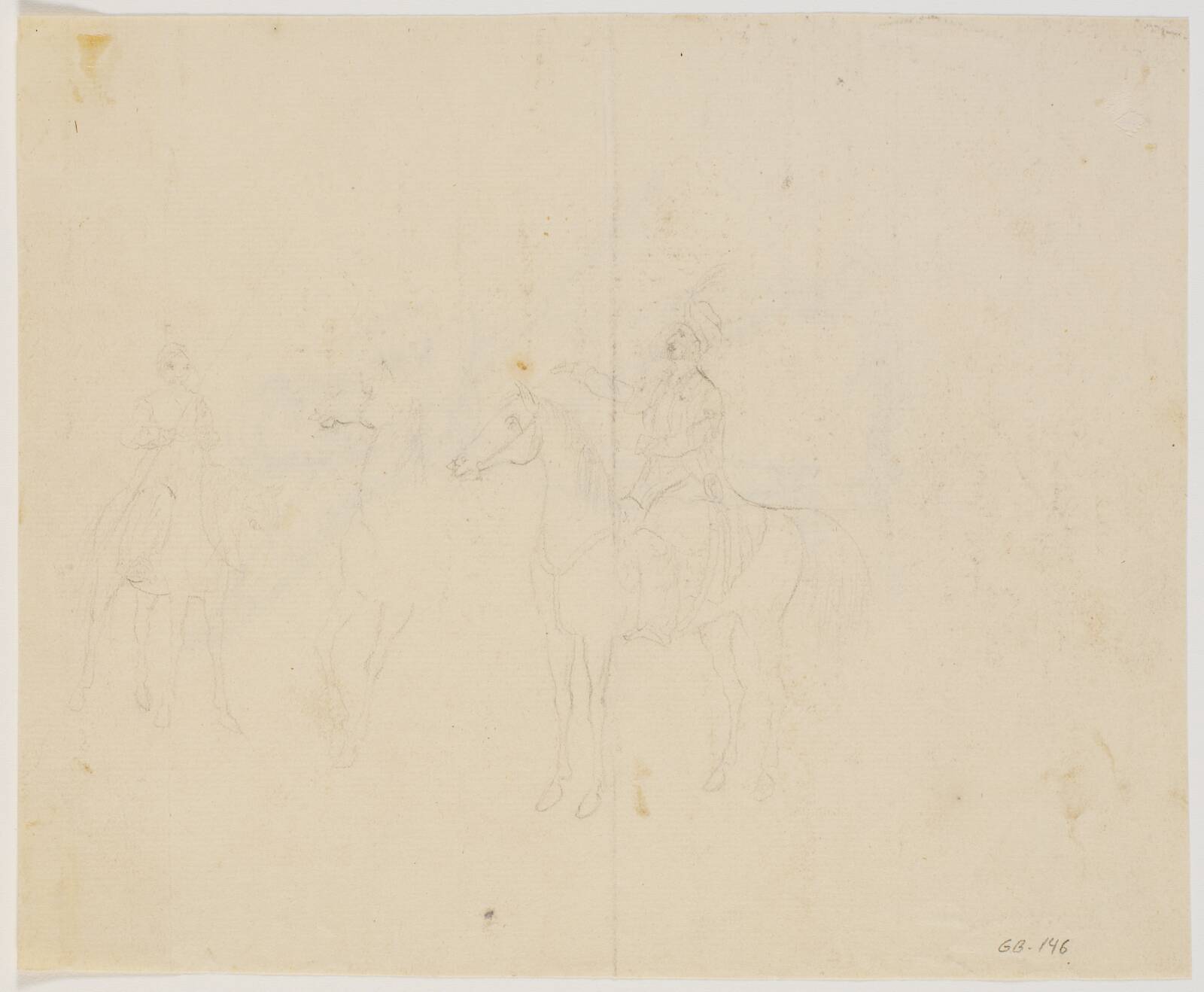 Tre ryttestudier, Johan Thomas Lundbye, 1818-1848