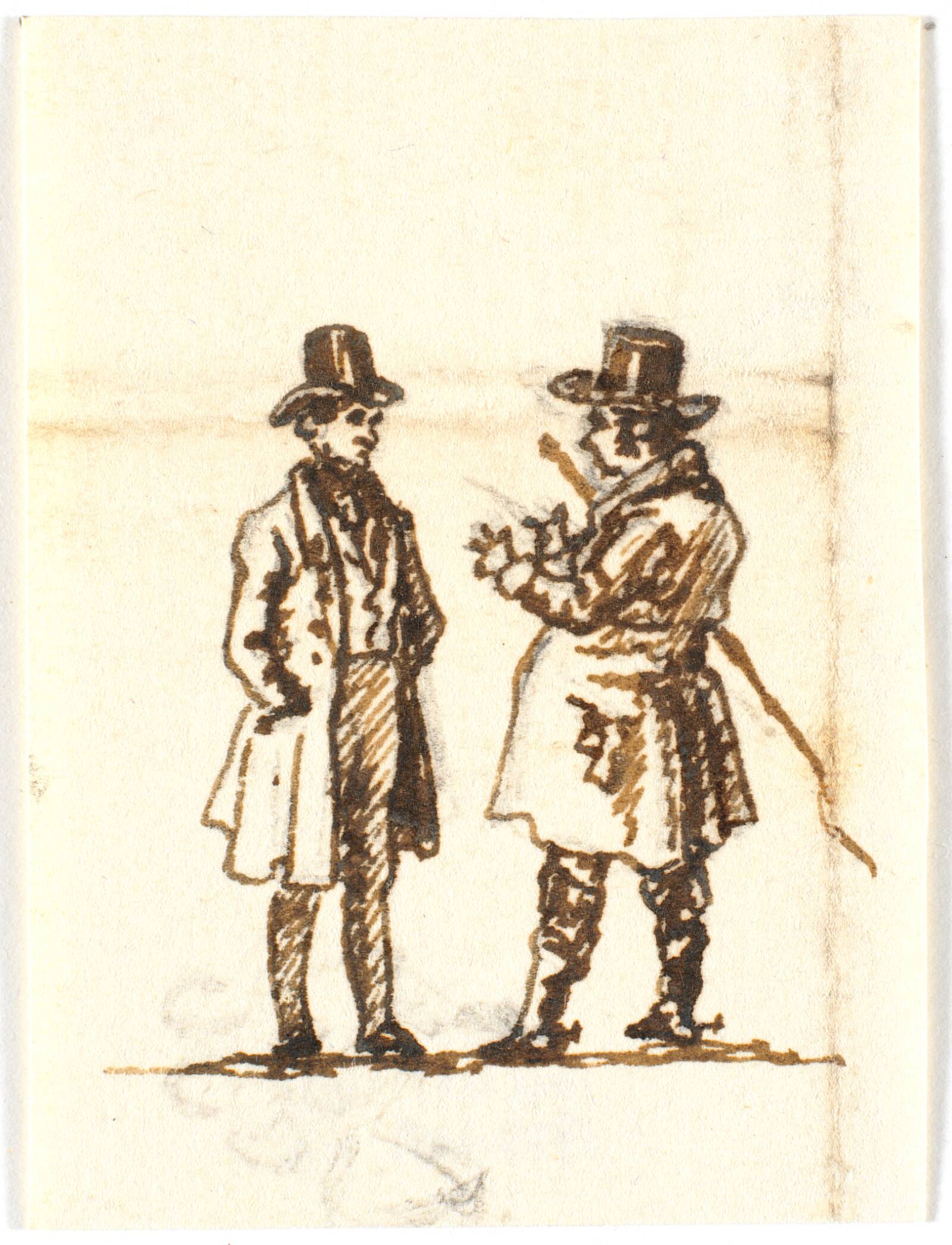 To diskuterende mænd, Martinus Rørbye, 1840-1849