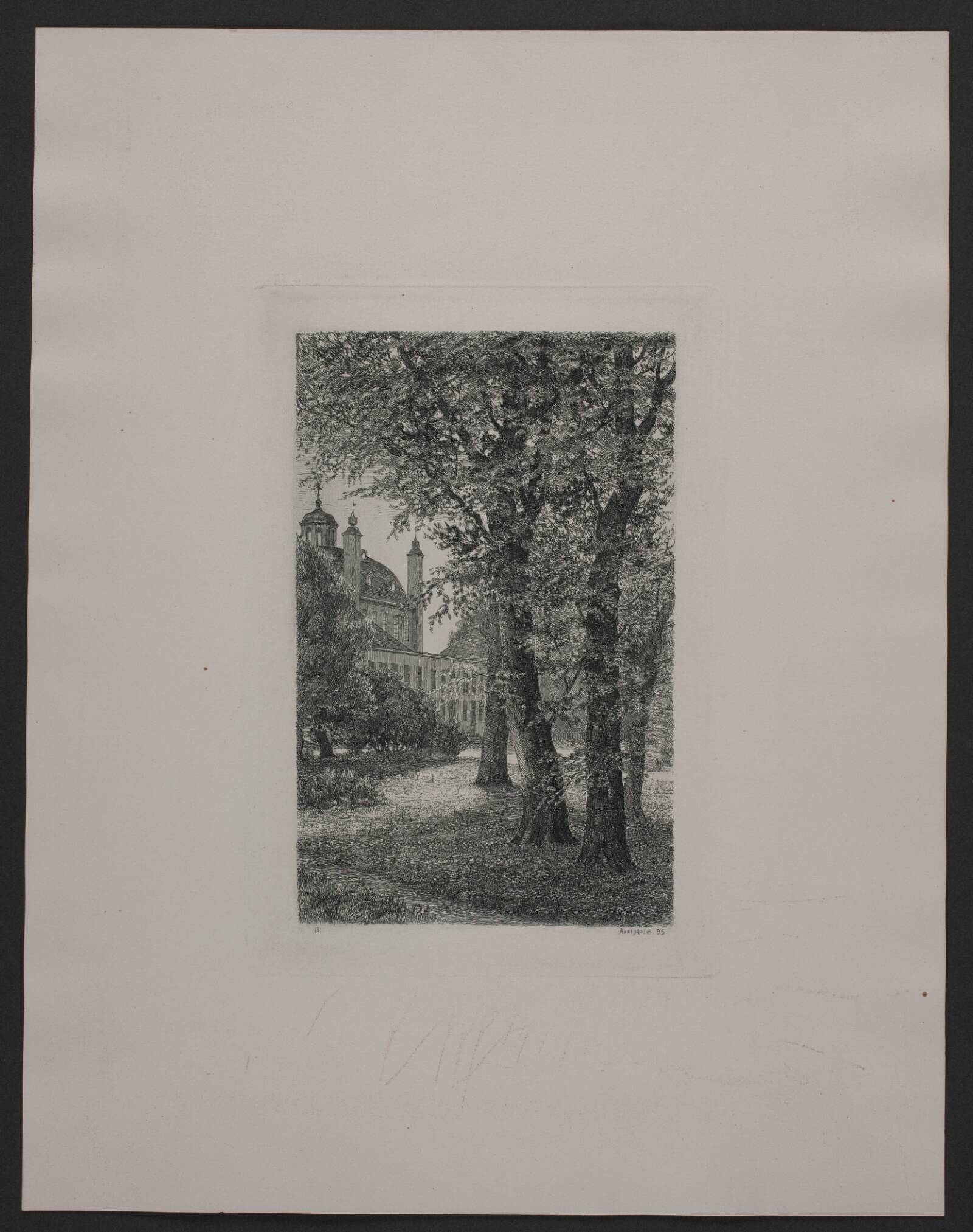 Fra slotsparken, Axel Holm, 1895