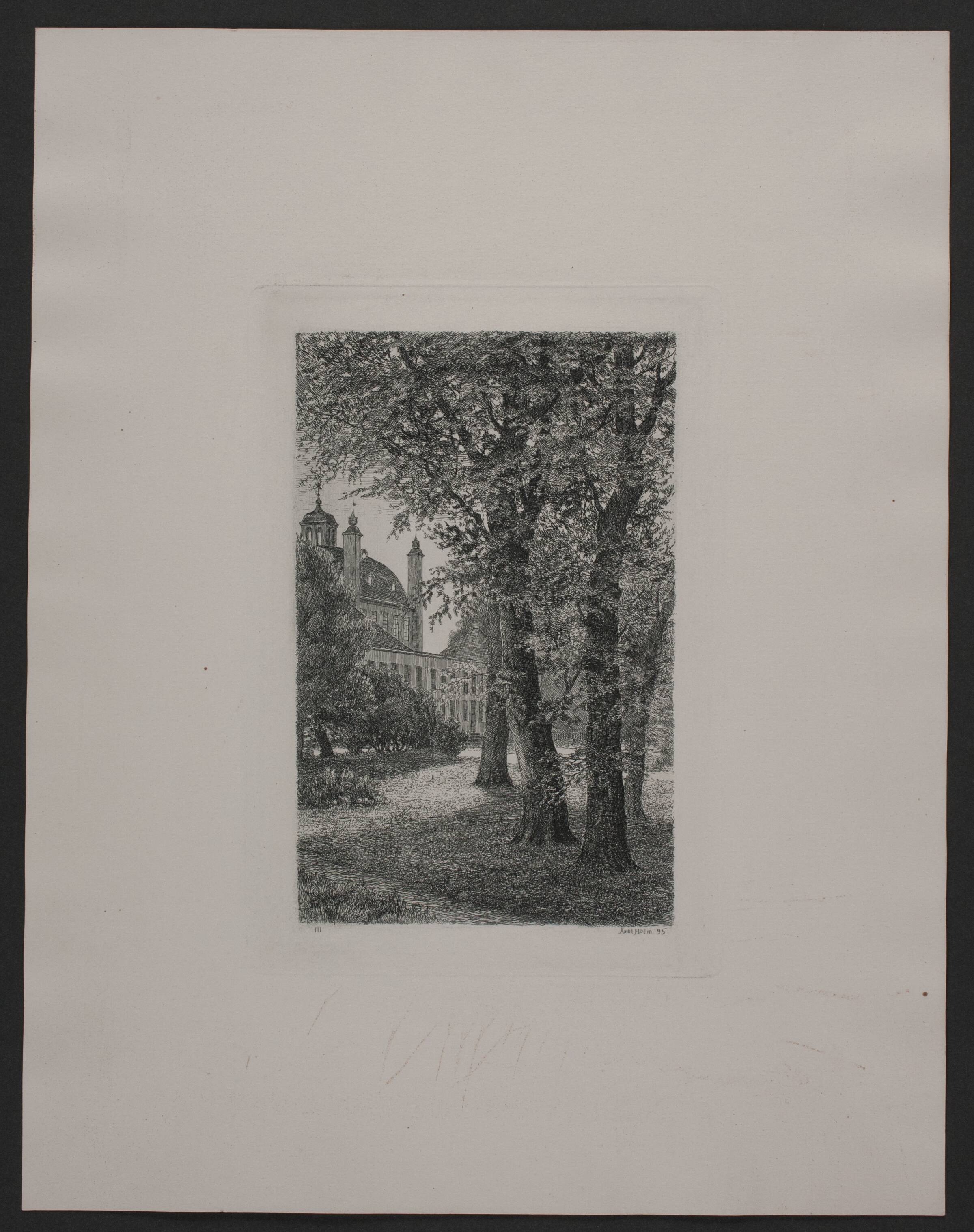 Fra slotsparken, Axel Holm, 1895