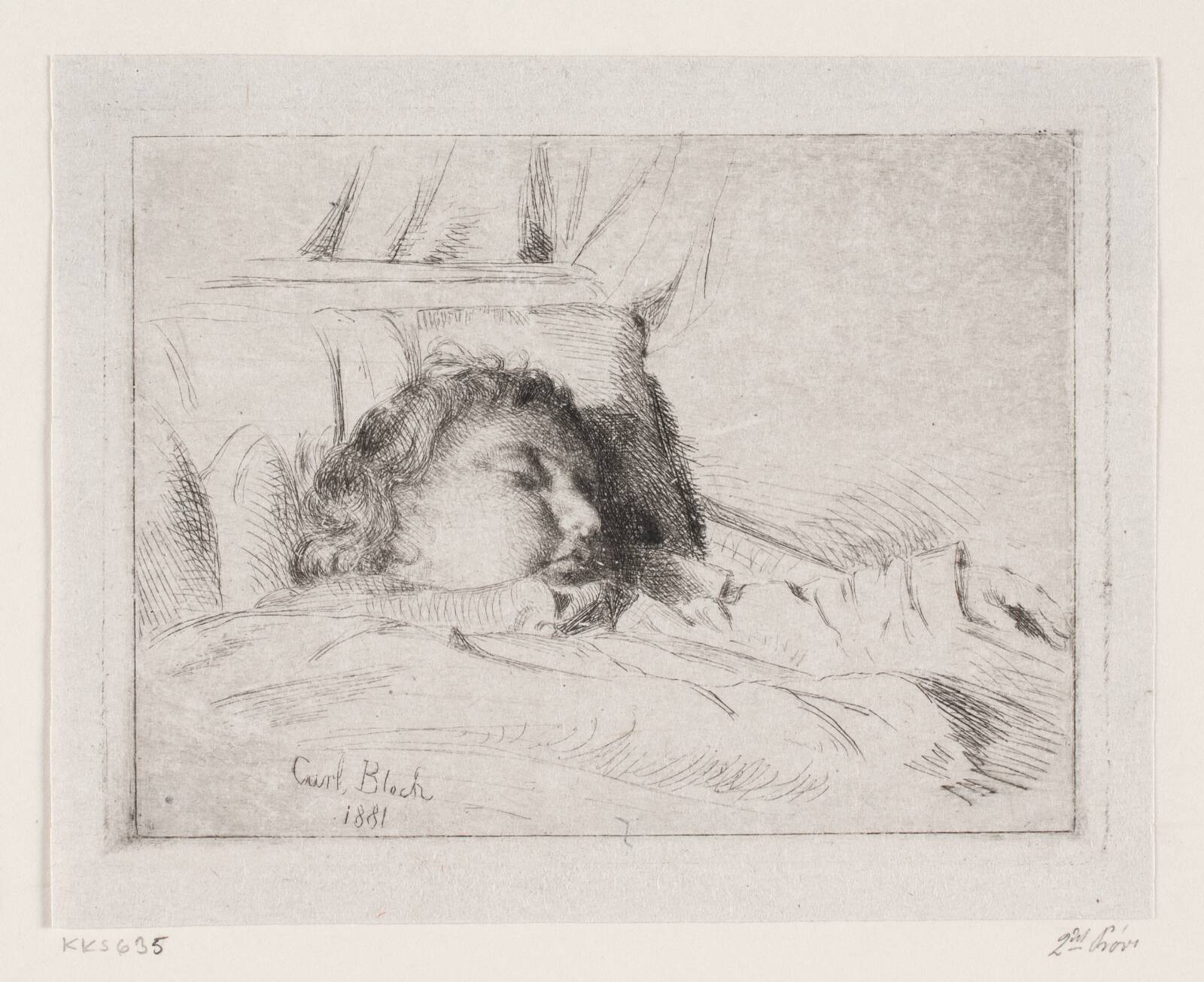 Det sovende barn, Carl Bloch, 1881