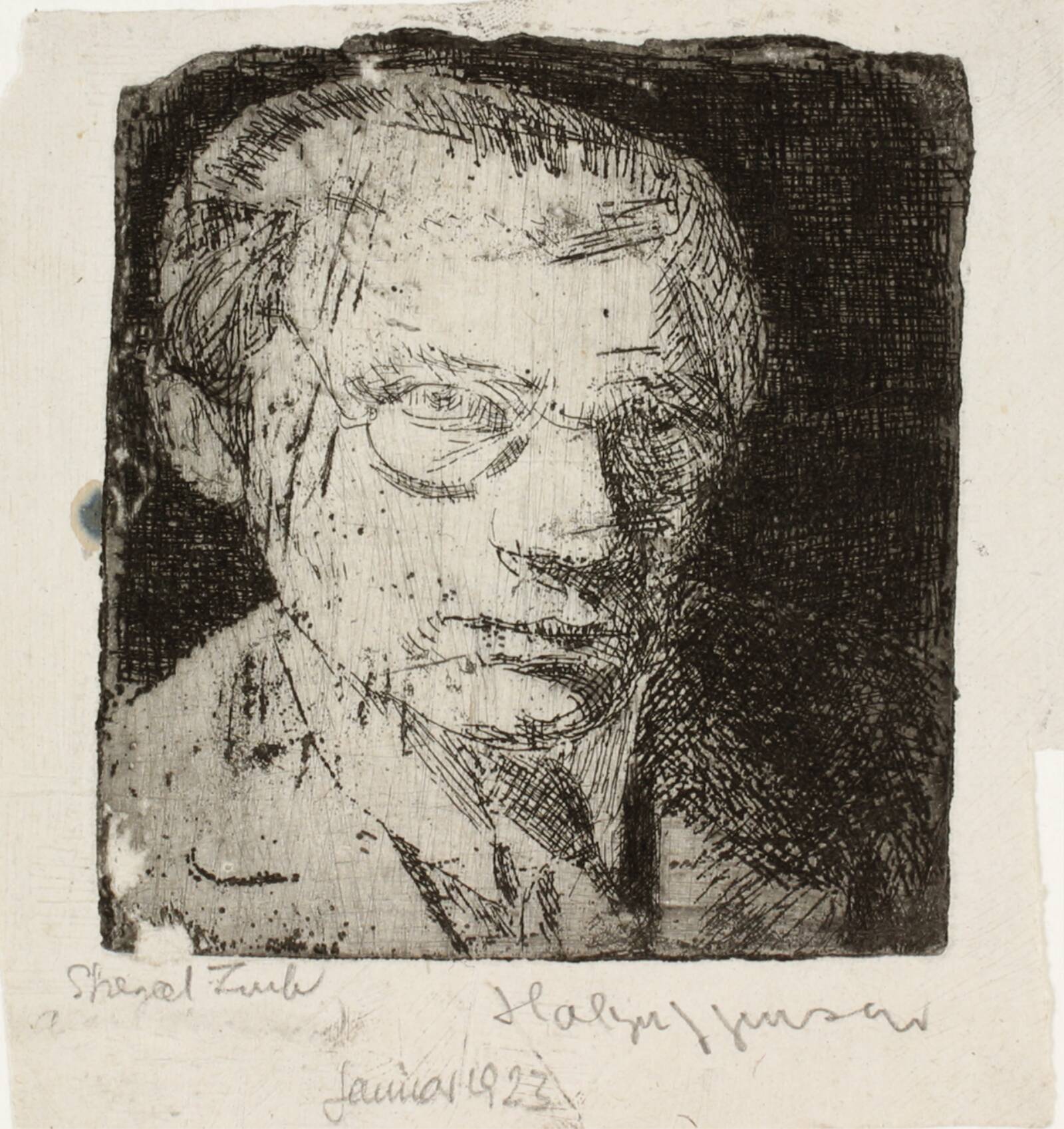 Selvportræt, Holger J. Jensen, 1923