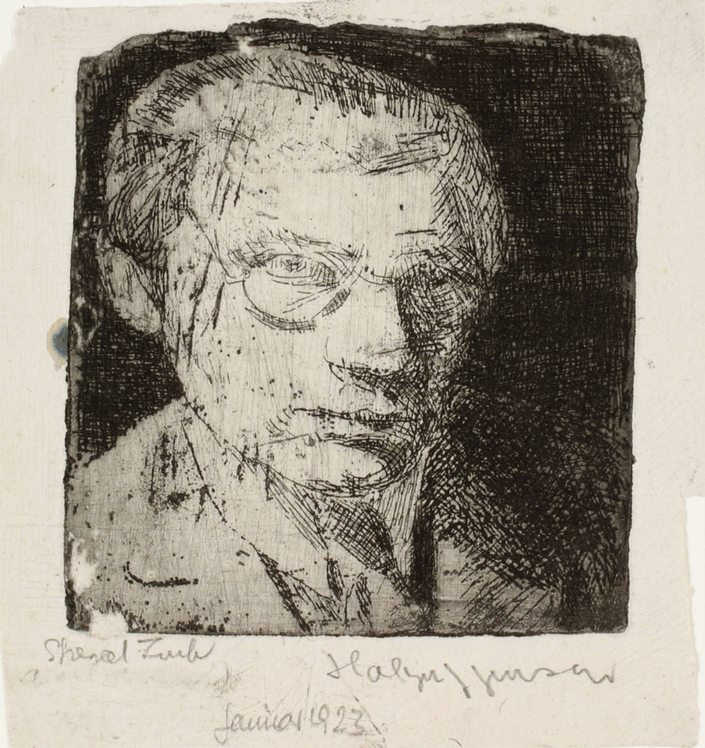 Selvportræt, Holger J. Jensen, 1923