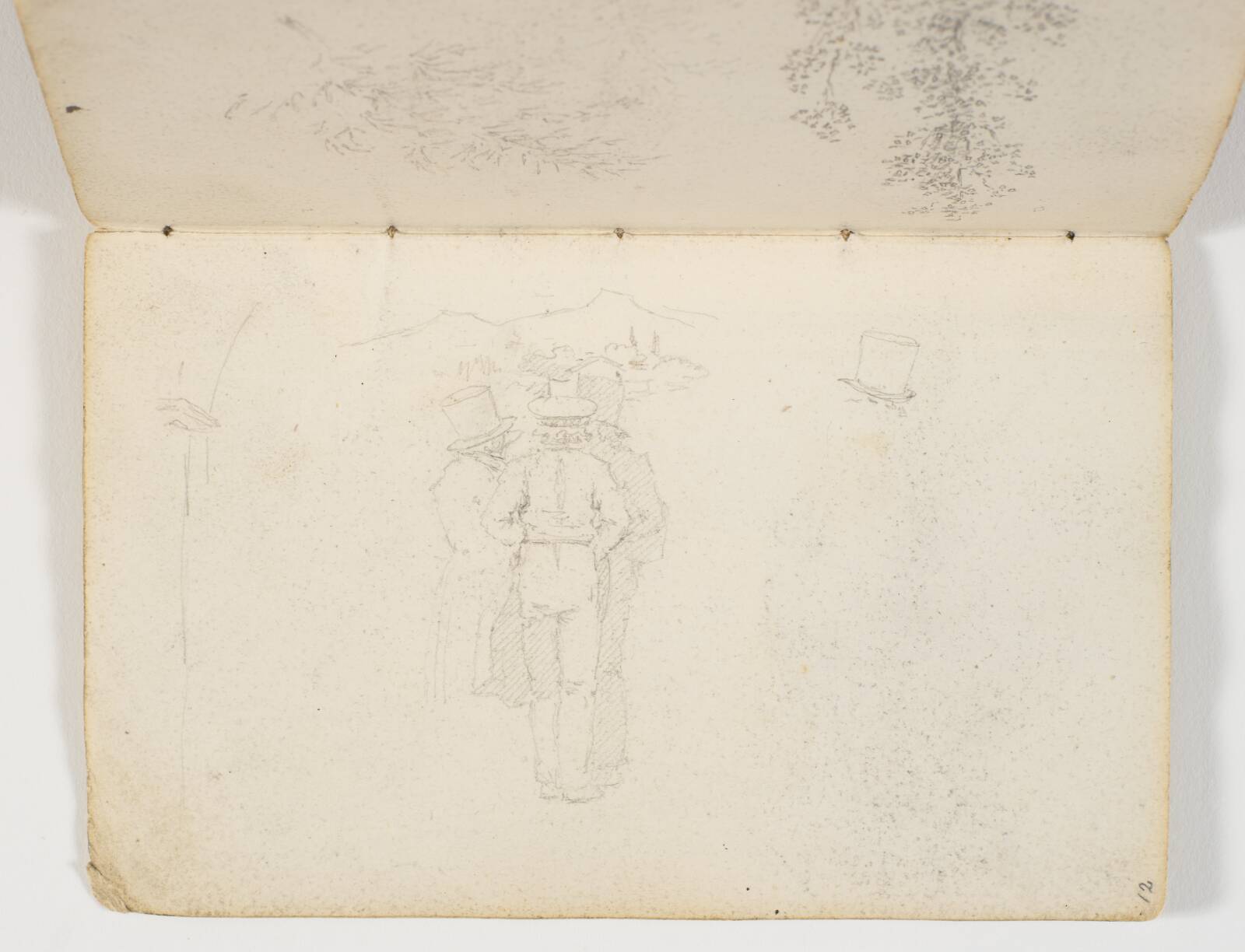 Gruppe med tre mænd, Martinus Rørbye, 1825-1826