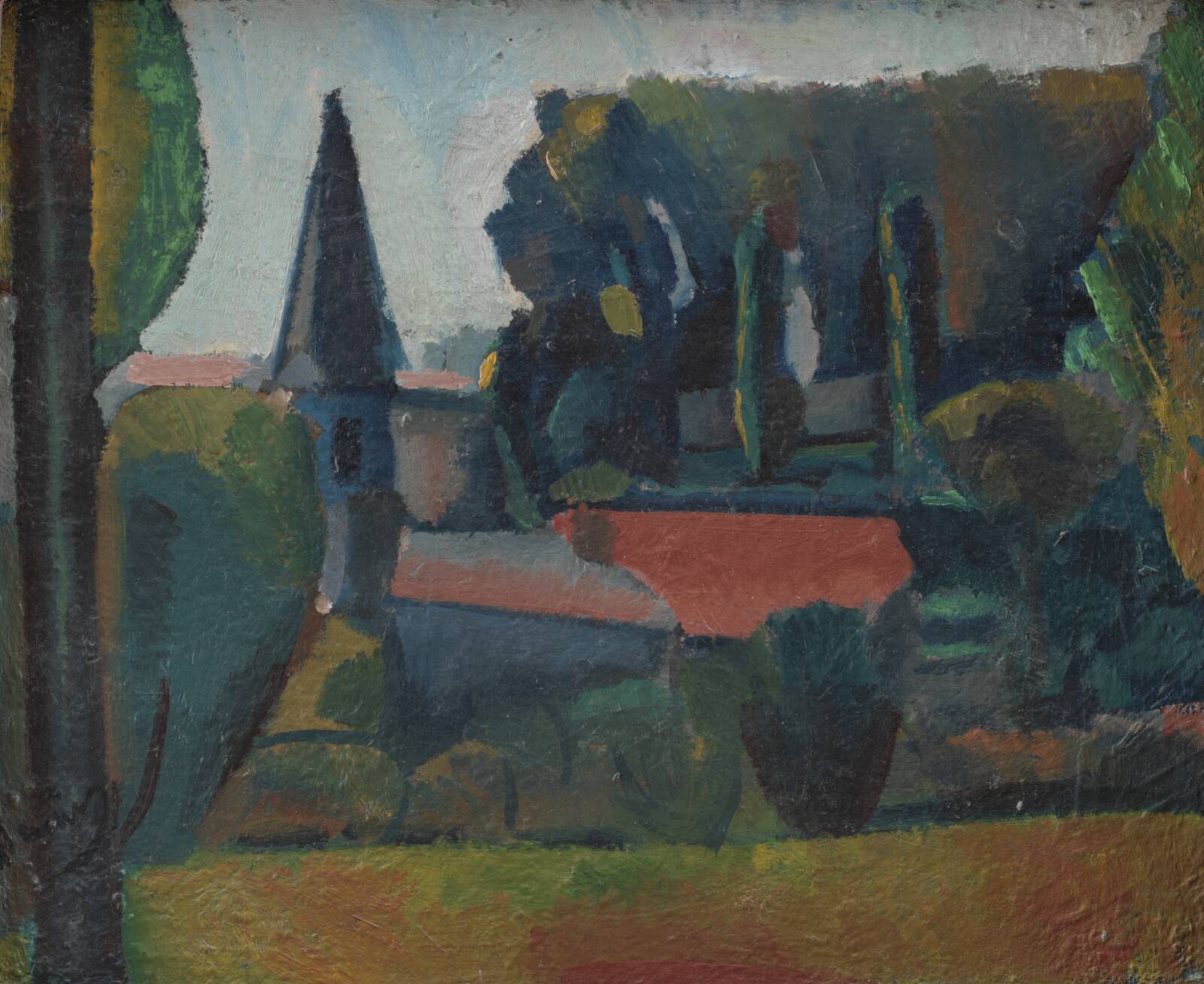 Kirken ved Carrières-sur-Seine, André Derain, 1909