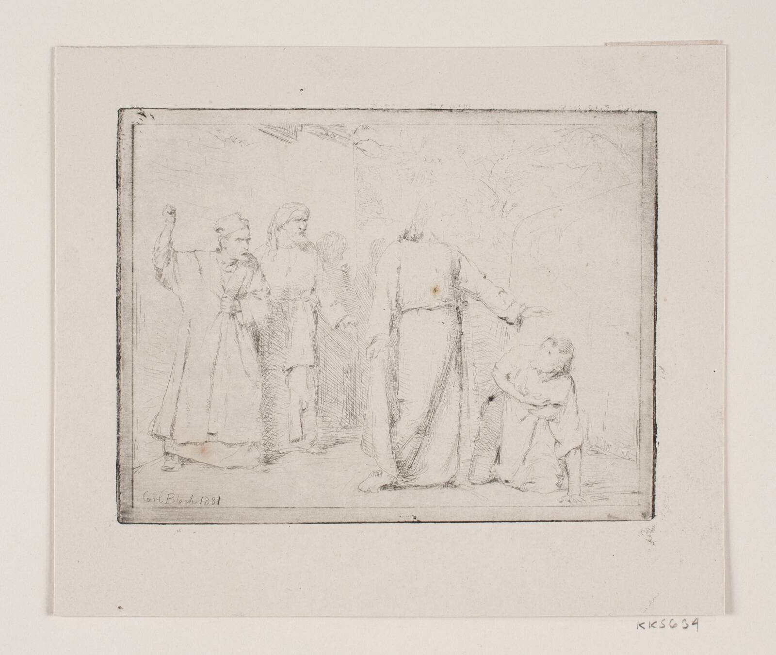 Kristus helbreder en lam, Carl Bloch, 1881