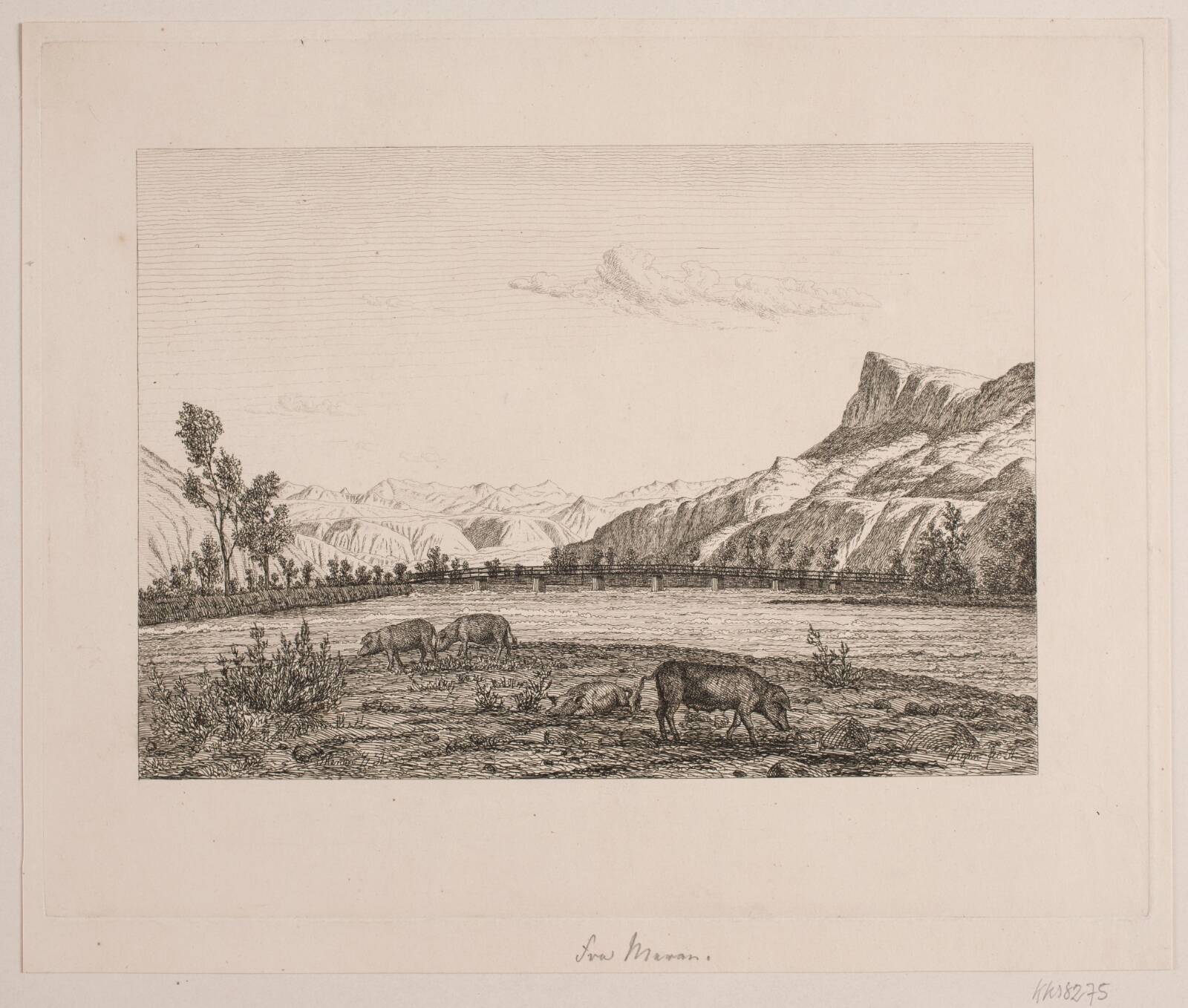 Bjergegn i Tyrol, Vilhelm Kyhn, 1854