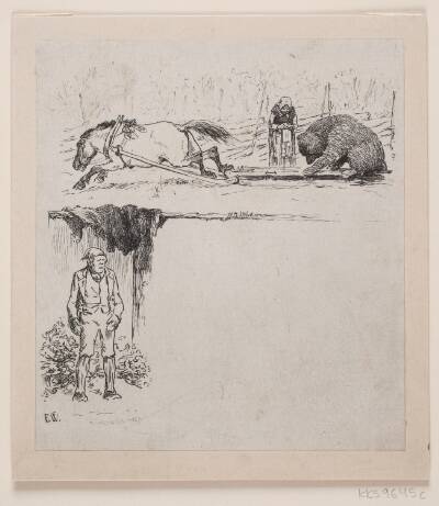 Illustration til "Jutulen og Johannes Blessom"