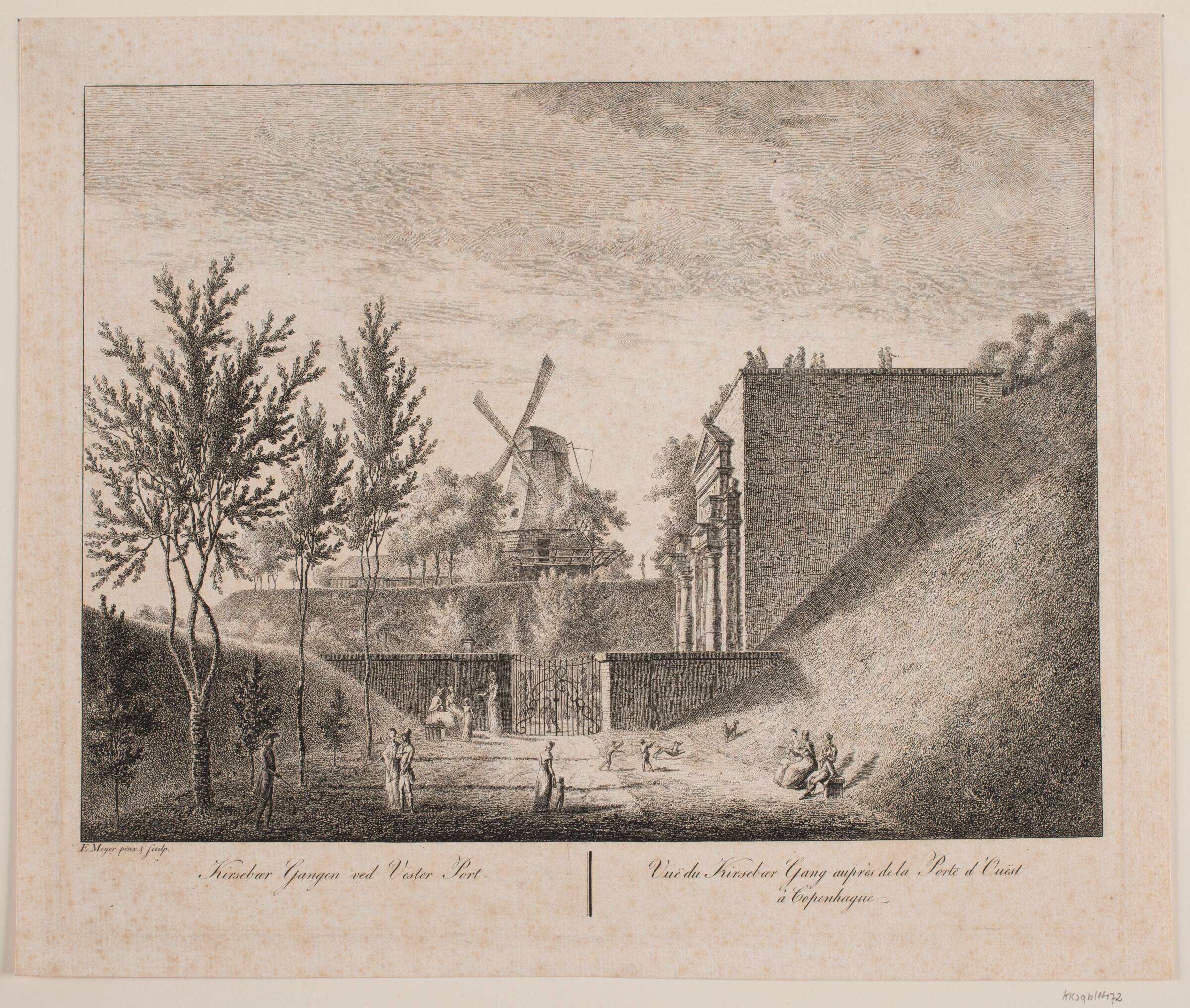 Kirsebær Gangen ved Vester Port, Elias Meyer, 1763-1809