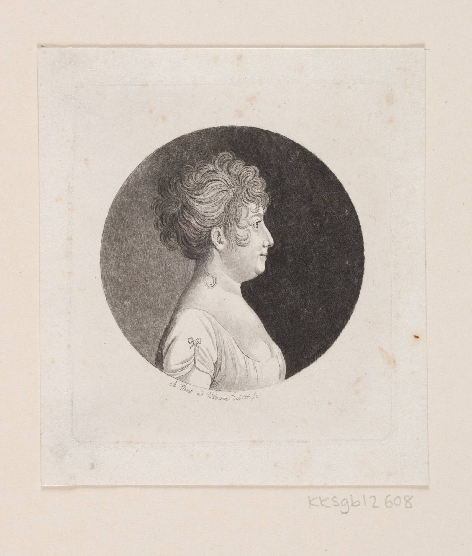 Ubekendt kvindeportræt, Andreas Flint, 1767-1824