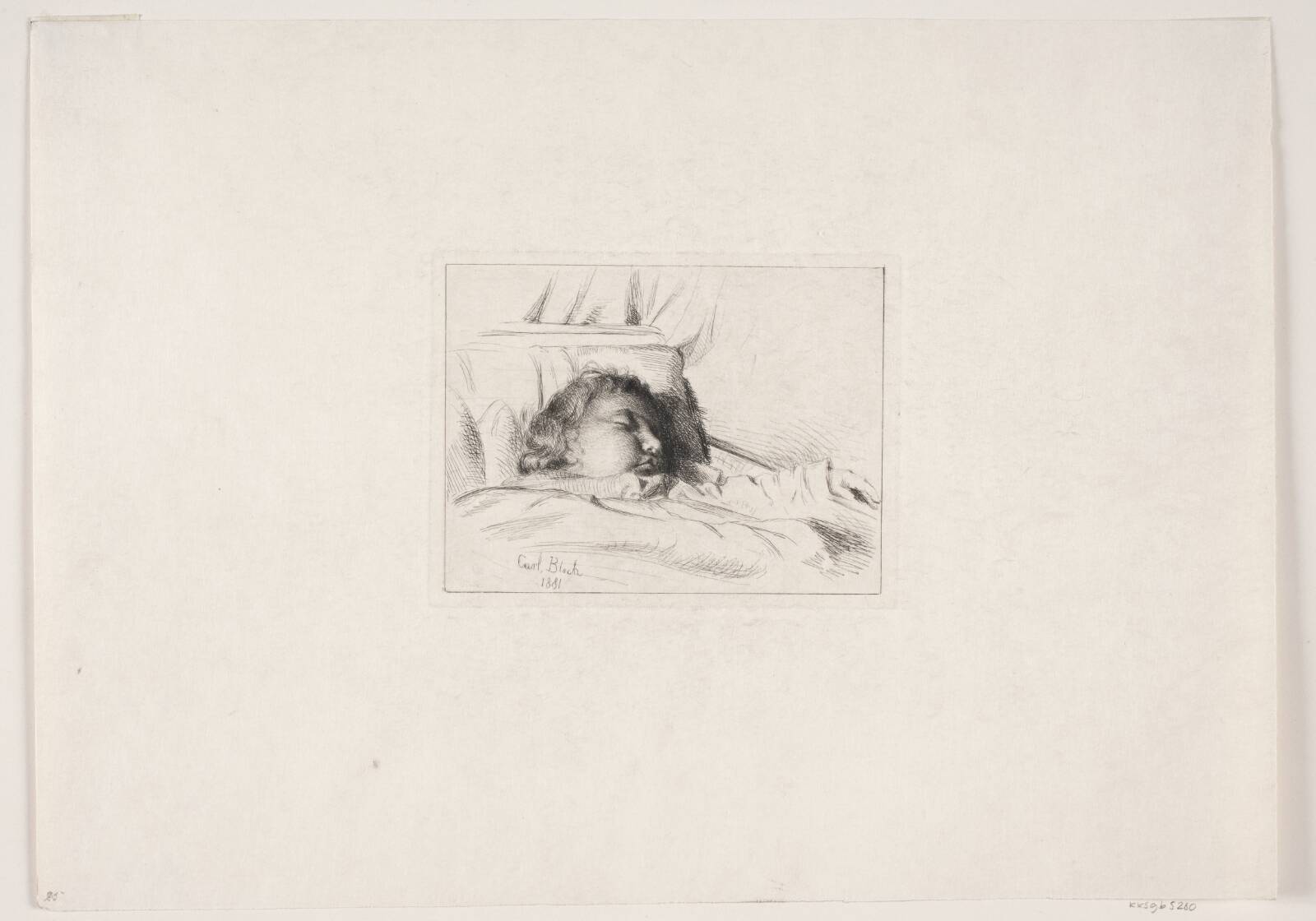Det sovende barn, Carl Bloch, 1881