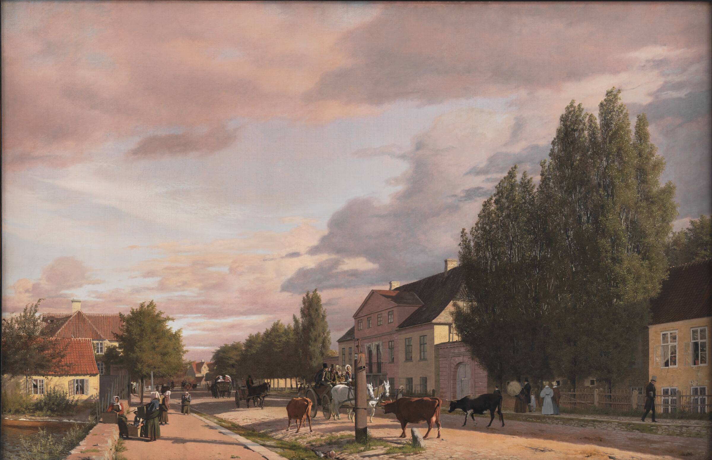 Parti af Østerbro i morgenbelysning, Christen Købke, 1836