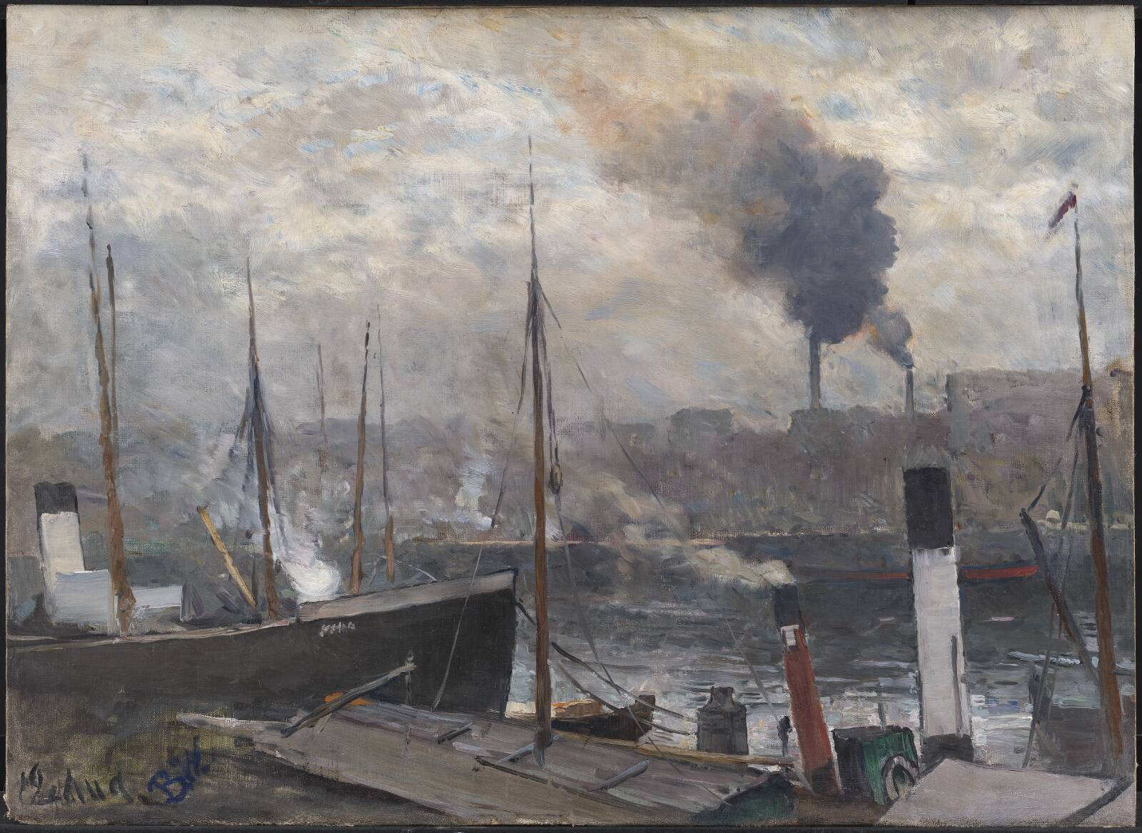 View from a Harbour in Paris, by Bertha Wegmann, 1886