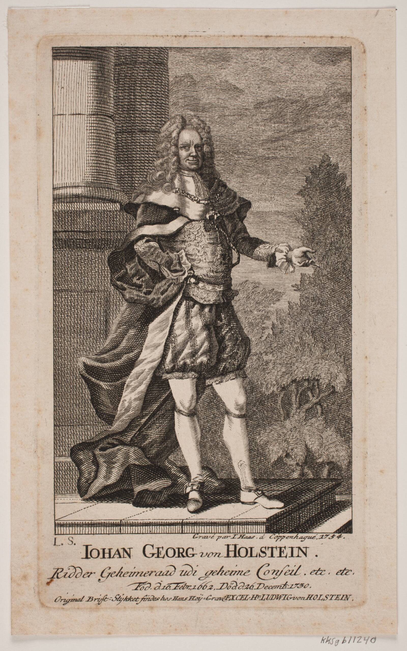 Johan Georg von Holstein, Jonas Haas, 1754
