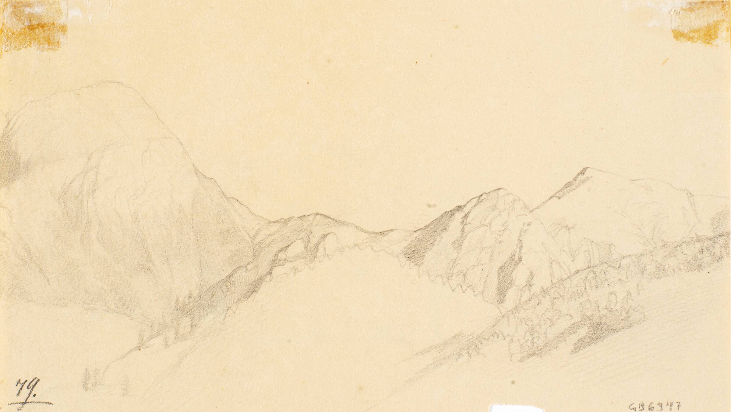 Bjerglandskab, Wilhelm Bendz, 1832