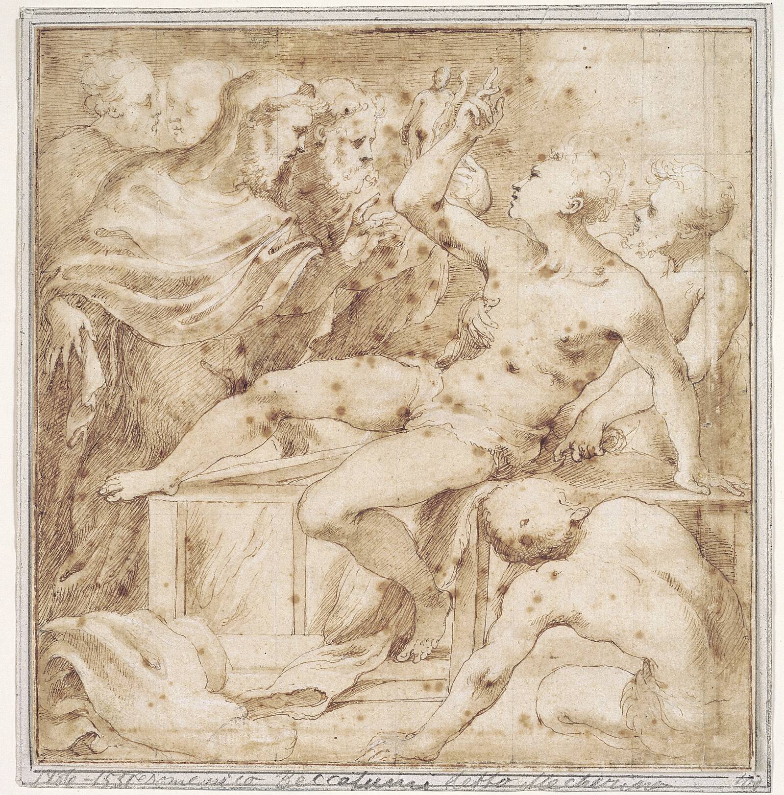 Den hellige Laurentius' martyrium, Valerio Castello, 1486-1551