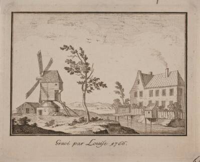 Landskab med Mølle