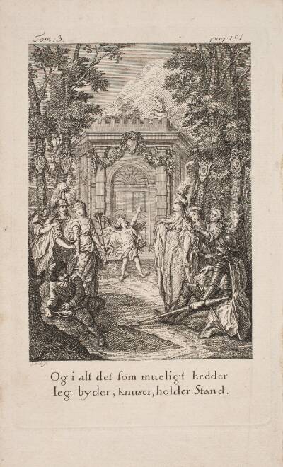 Illustration til Cervantes "Don Quijote", bind 3, p. 181