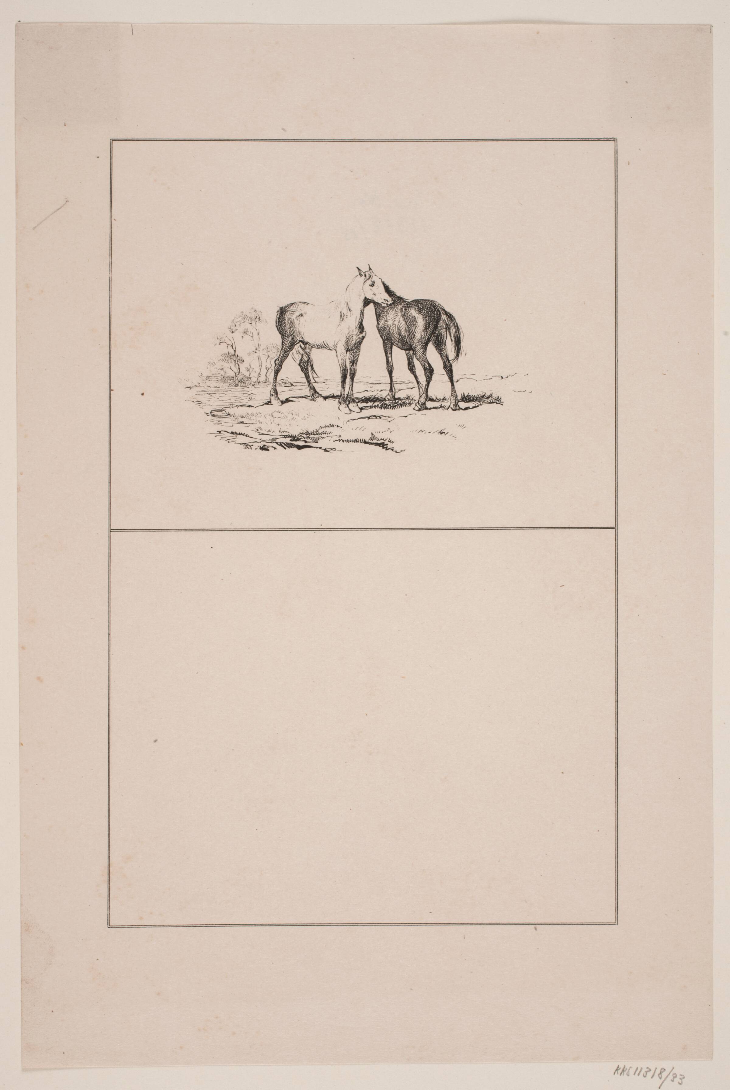 De to heste, Adolph Kittendorff, 1845