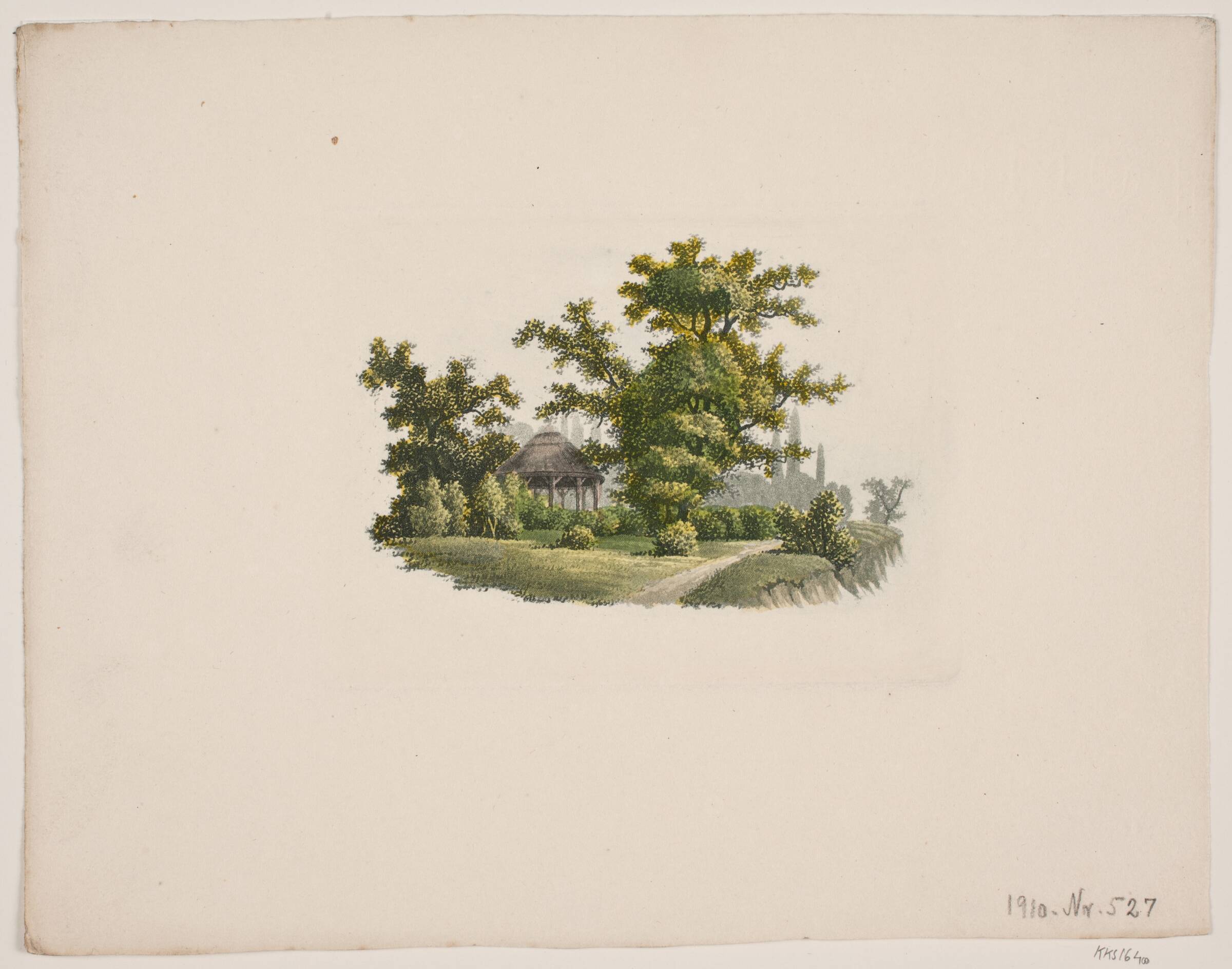 Lysthus i park, Søren Henrik Petersen, 1788-1860