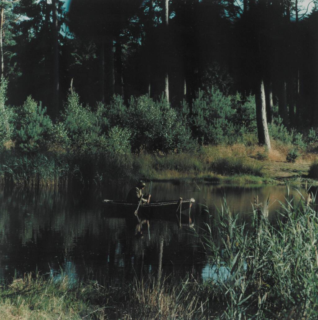 The Lake (The hunter sits in the boat after shooting; no. 1) 10 by Peter Land