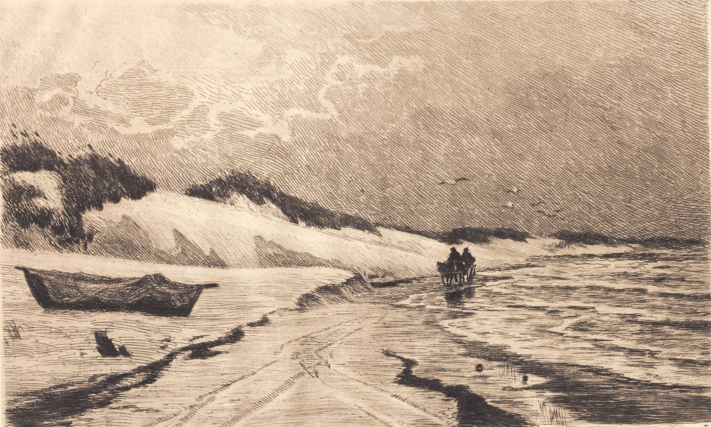 Fra klitterne ved Skagens Sønderstrand, Carl Locher, 1899