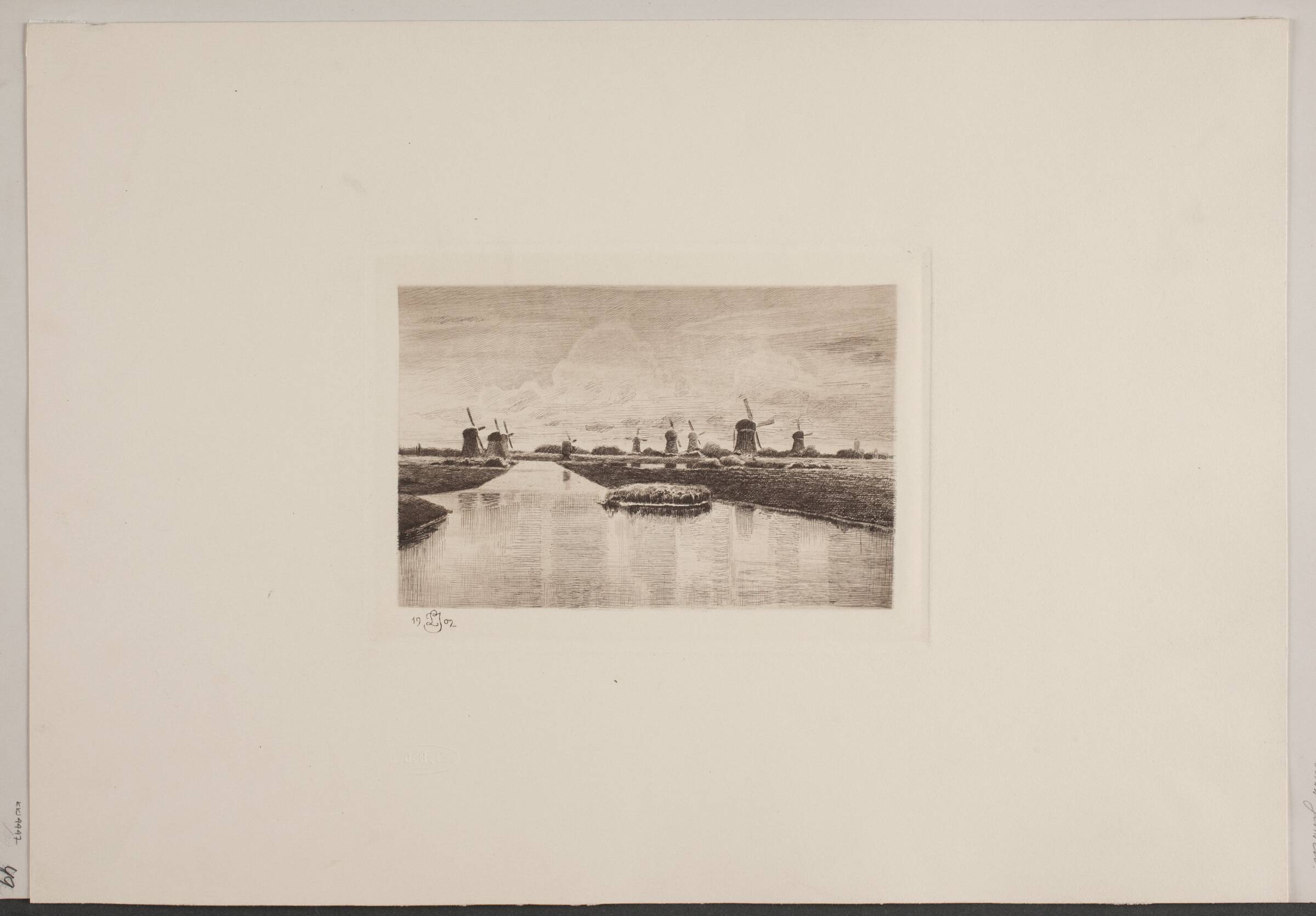 Ved Kinderdijk i Holland, Louis Jensen, 1902