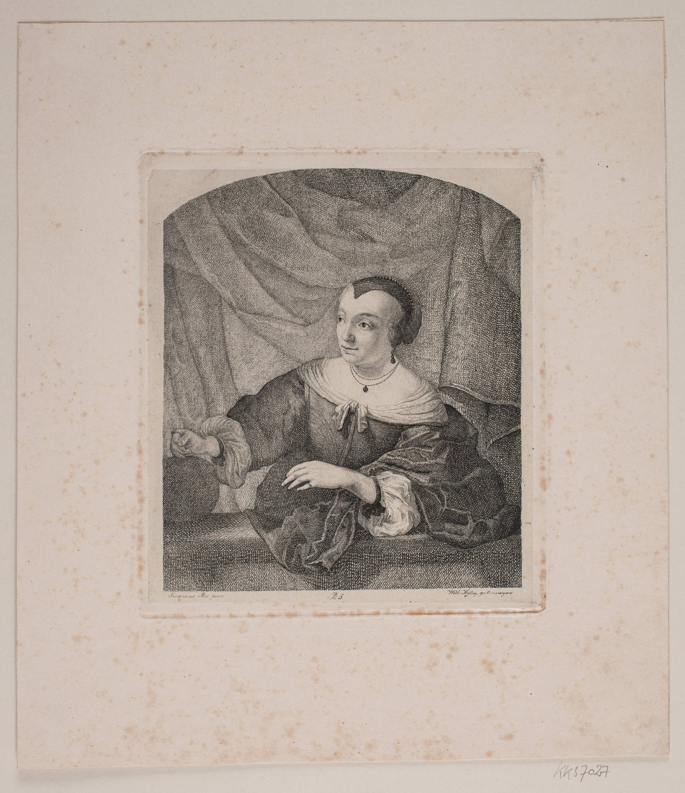 Portræt af Ferdinand Bols hustru, Vilhelm Kyhn, 1842