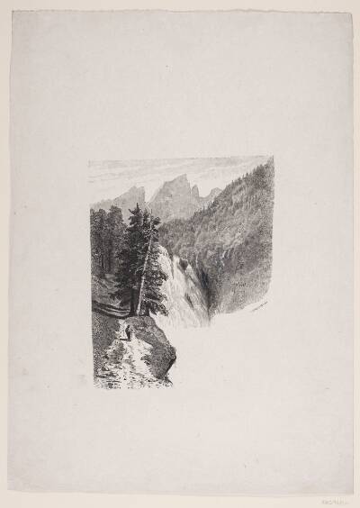 Vandfald. Cauterets. Fra pyræerne