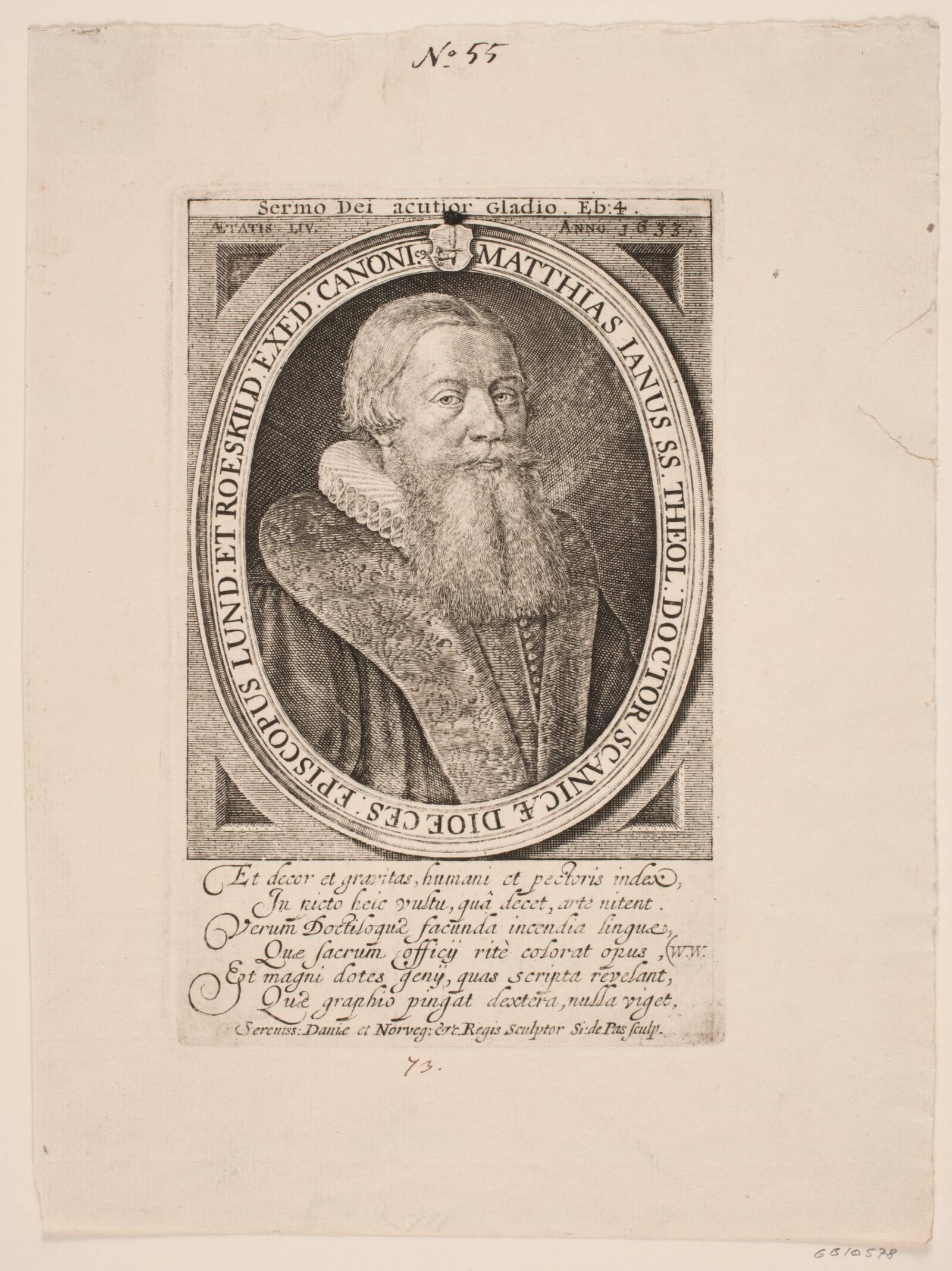 Biskop Mads Jensen, Simon de Pas, 1633