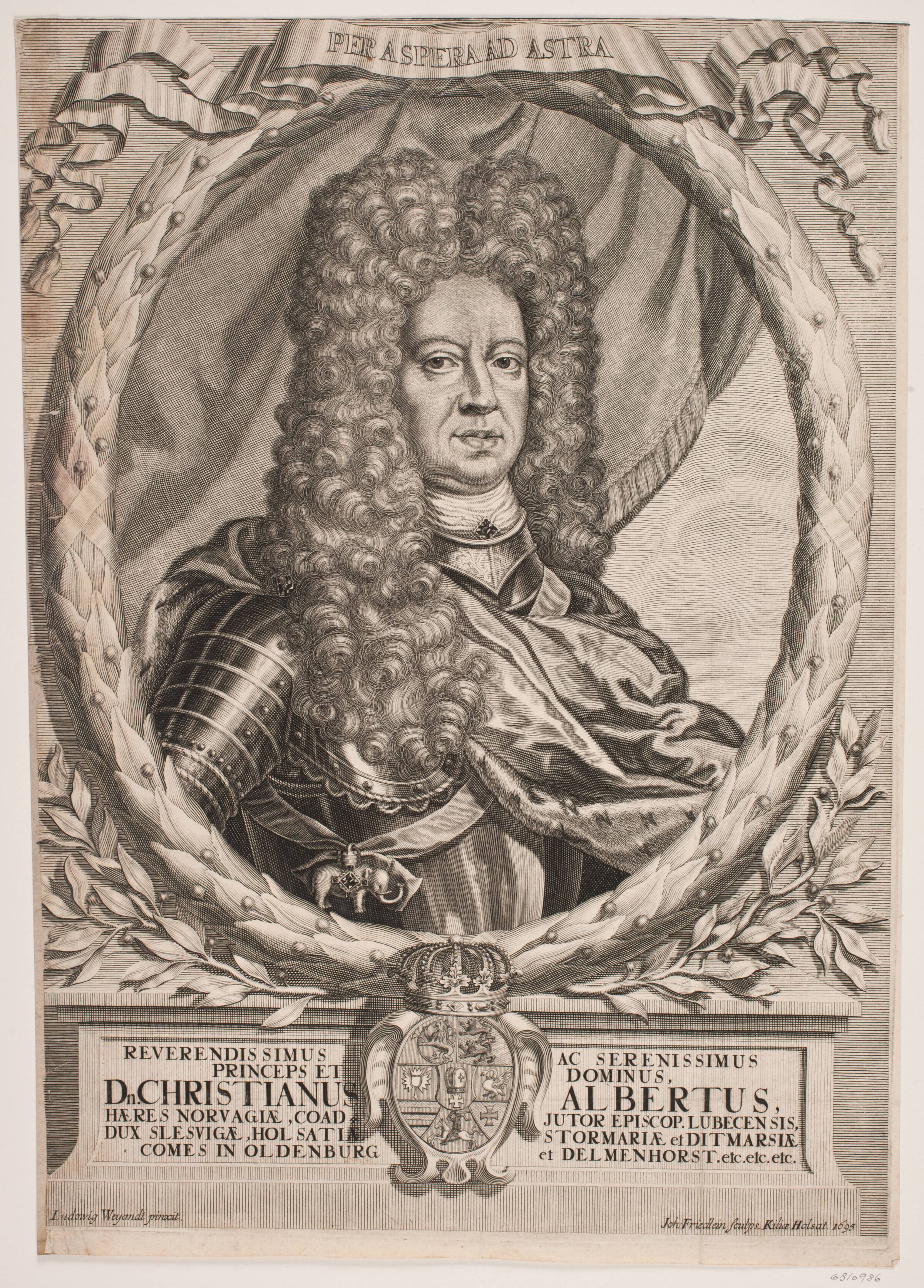 Hertug Christian Albrecht af Gottorp, Johan Friedlein, 1695
