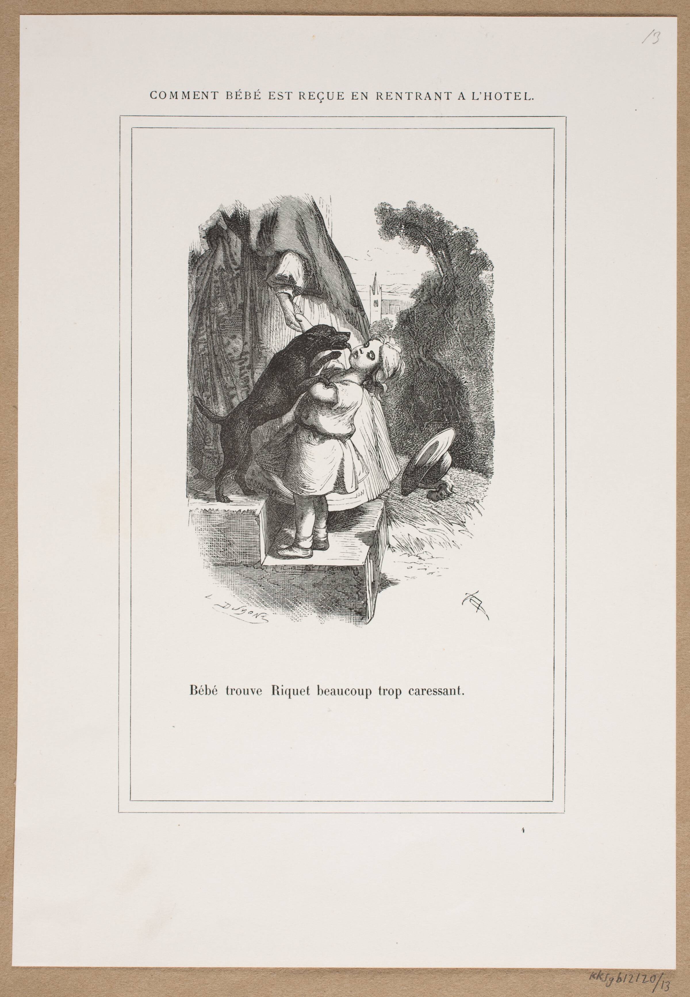 Comment Bébé est recue en rentrant a l'hotel, Louis Paul Pierre Dumont, 1863